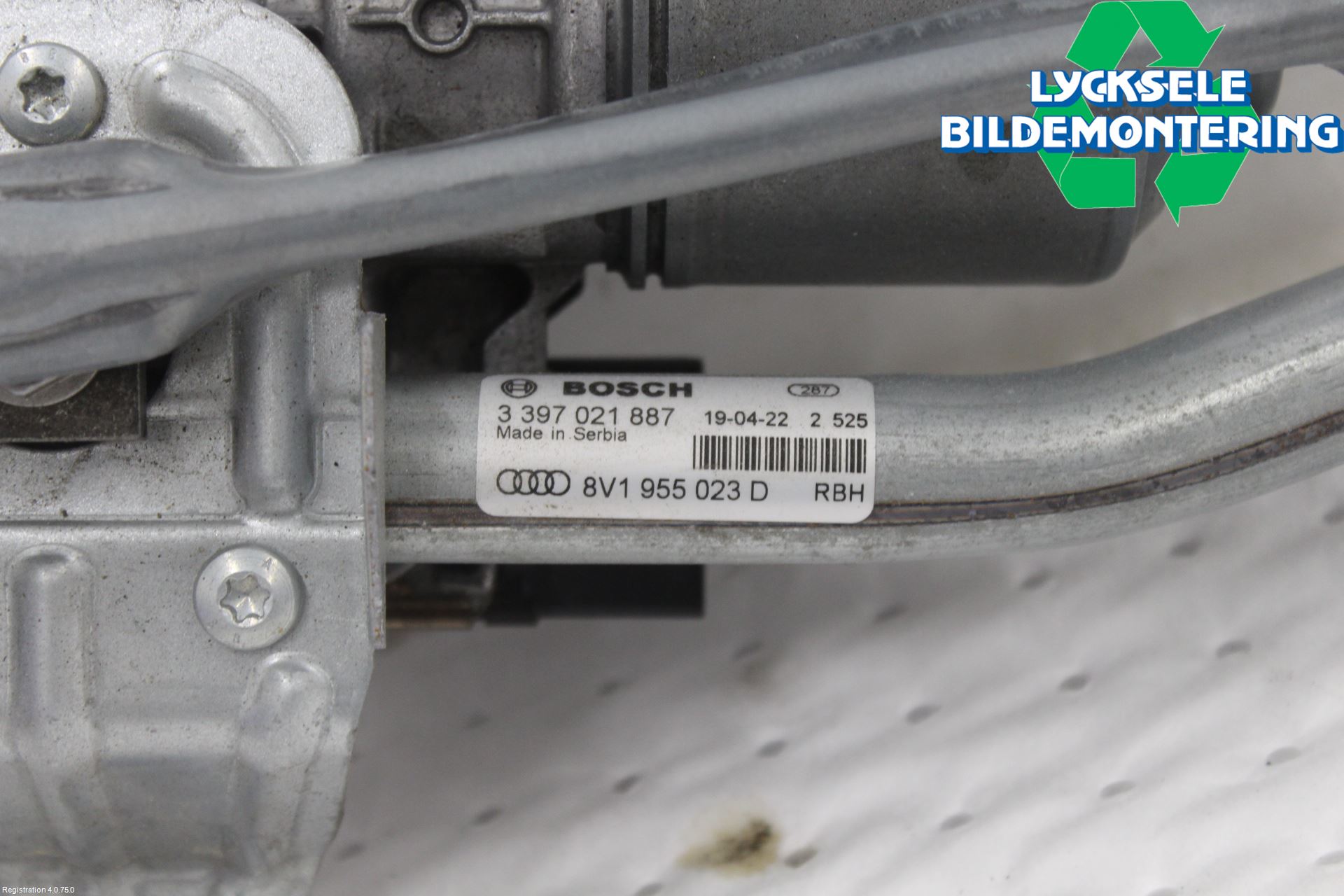 Audi A3/S3 8V 13-20 Torkarmekanism Vindruta