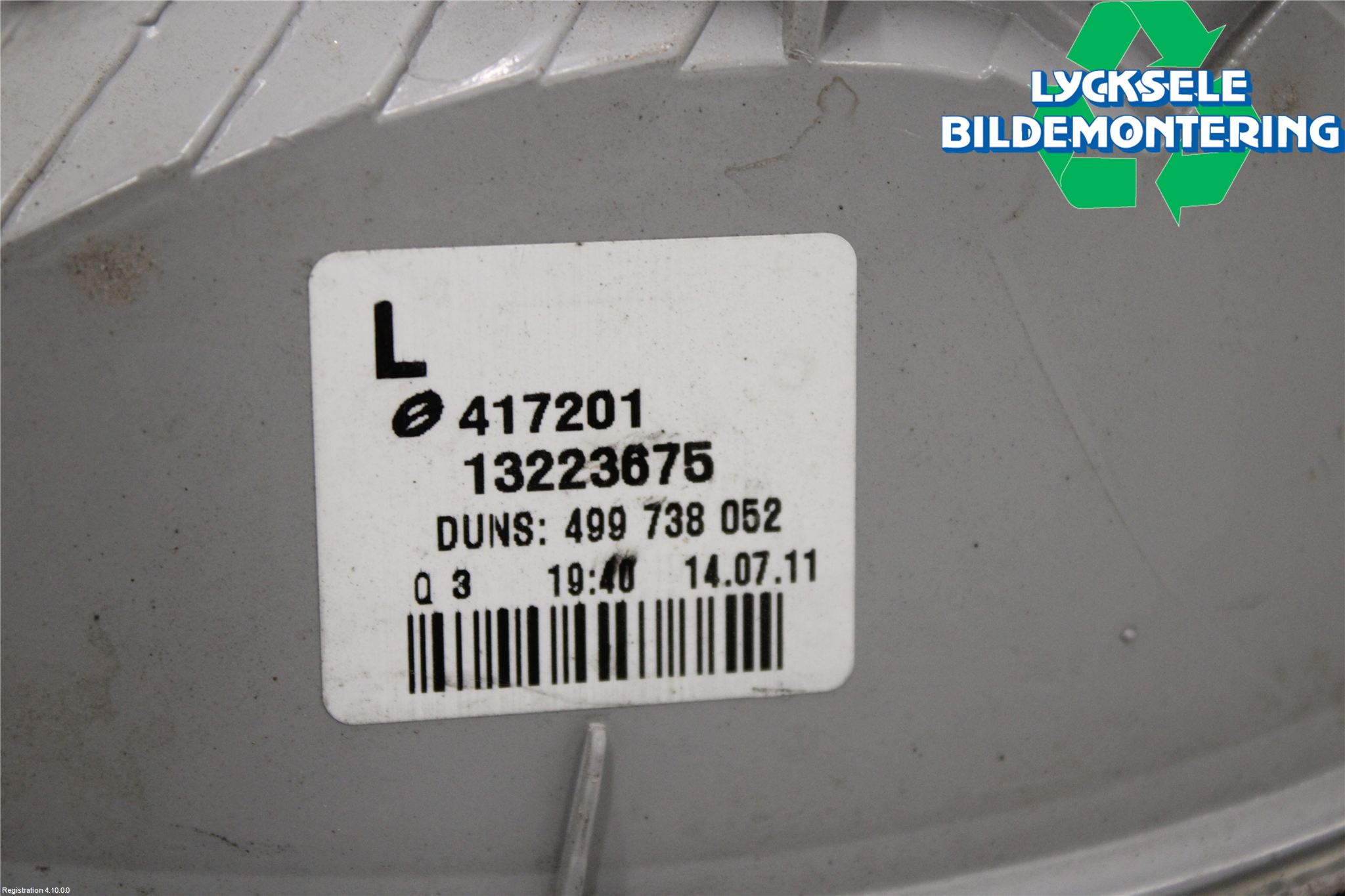 Opel ASTRA J 10-15 Bakljus Vänster