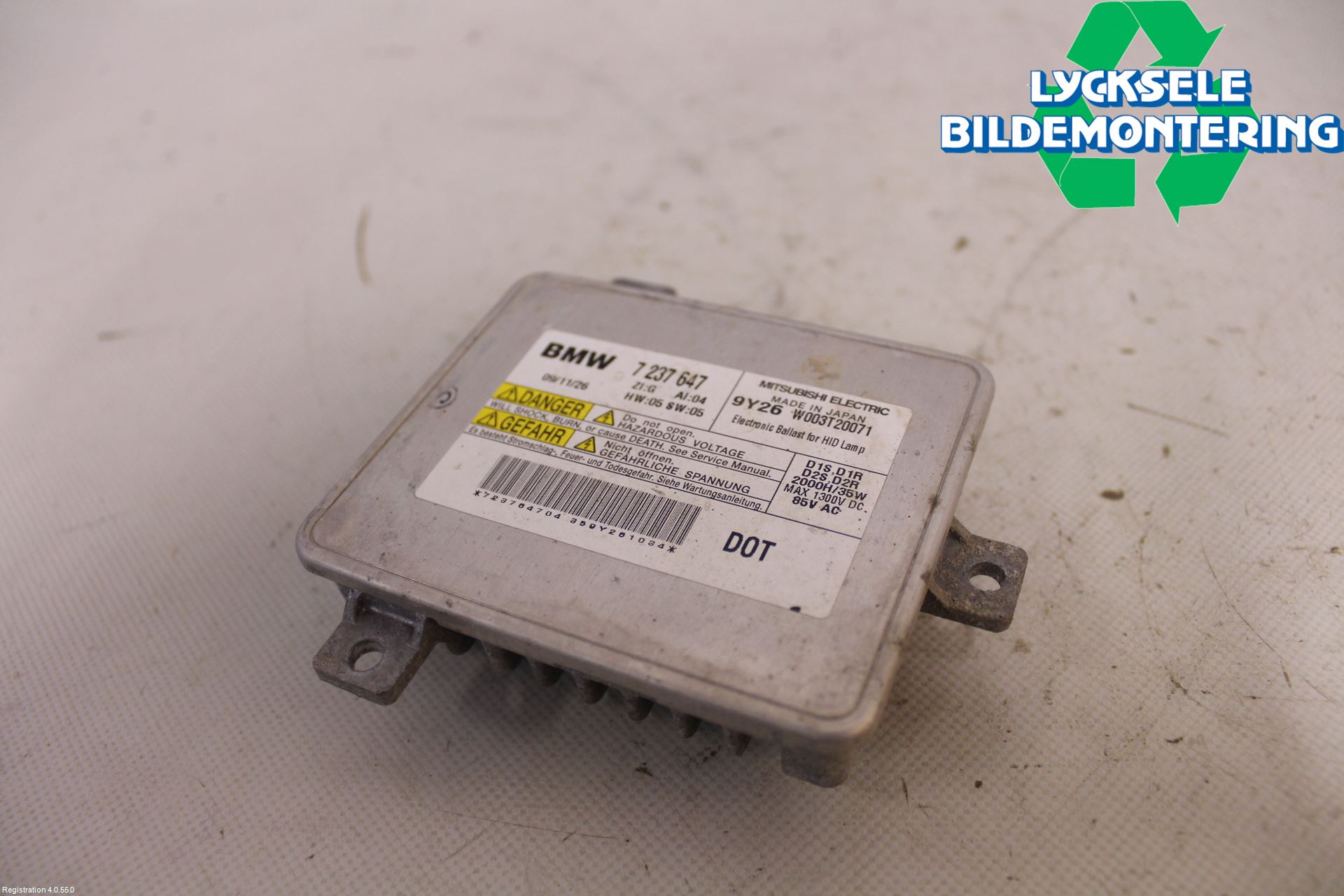 BMW X1 E84 10-15 Styrenhet Strålkastare