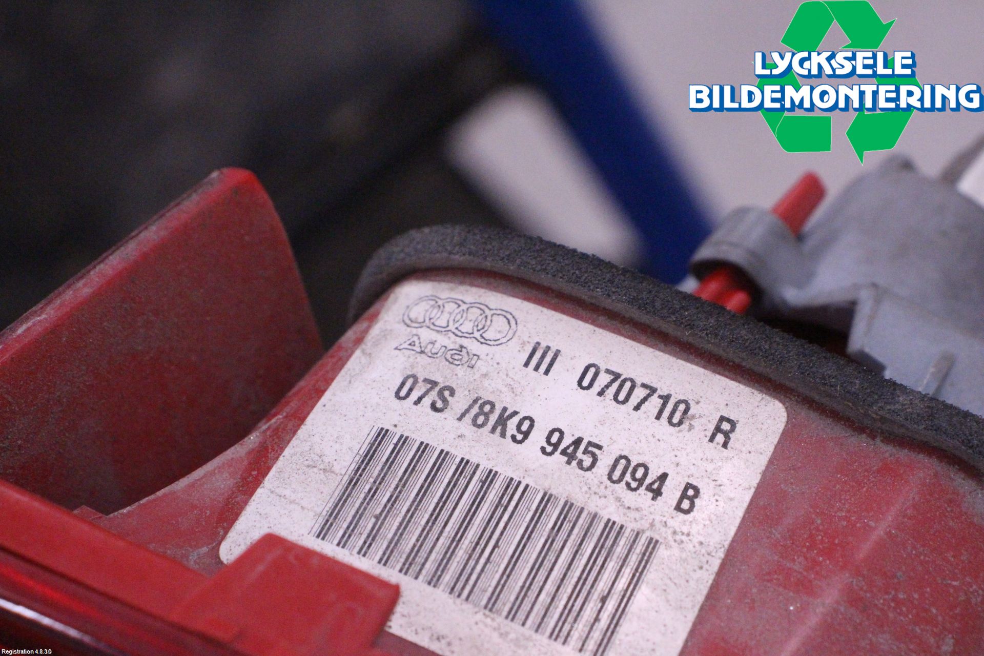 Audi A4/S4 08-11 Bakljus Lucka Hö