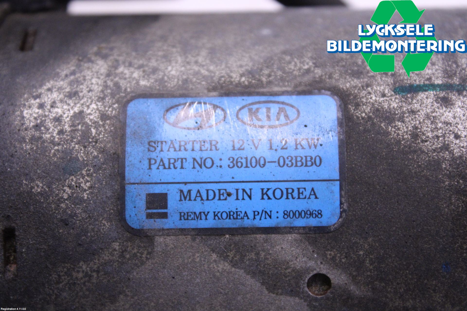 Kia RIO 12-16 Startmotor