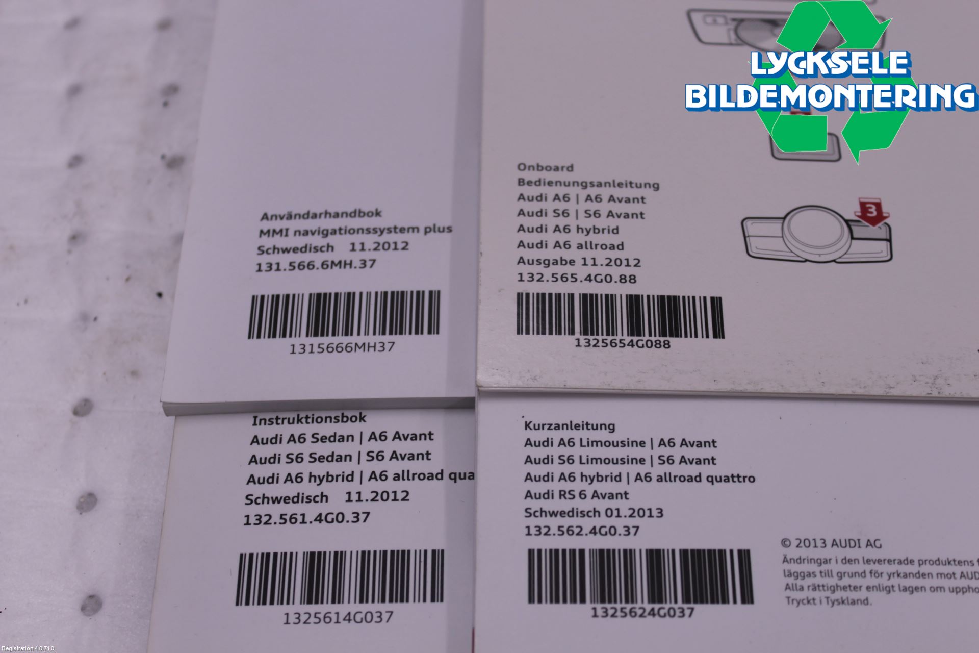 Audi A6 ALLROAD 12-18 Instruktionsbok
