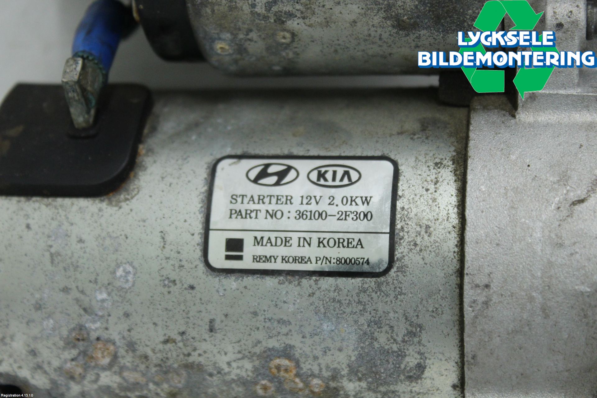 Hyundai TUCSON 05- Startmotor Diesel