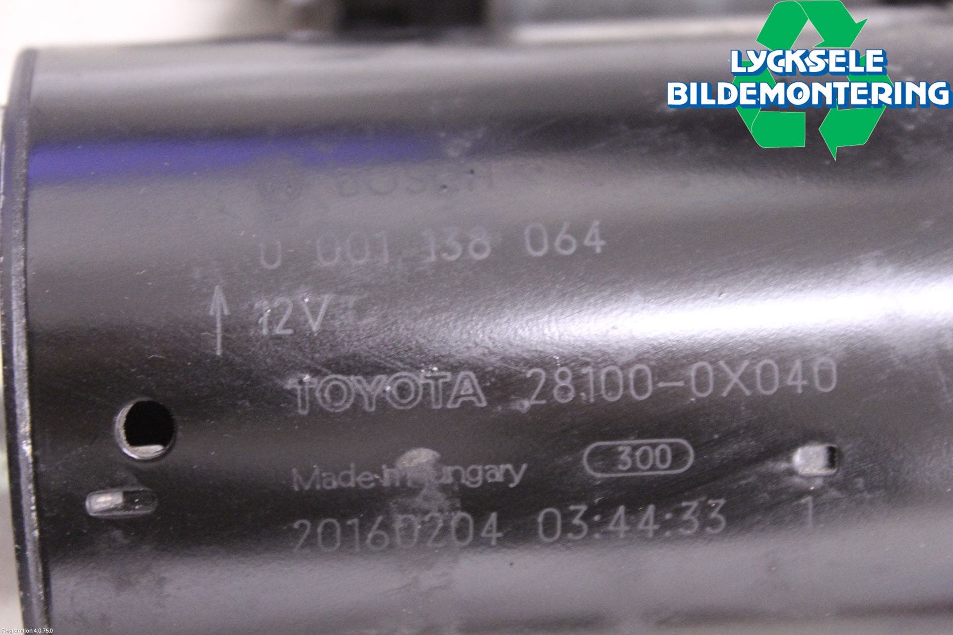 Toyota AURIS 13-19 Startmotor Diesel