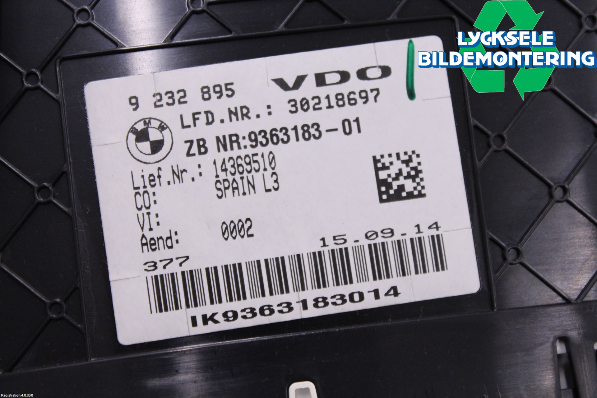 BMW 3 F30/F31/F80 12-19 Instrument Komb