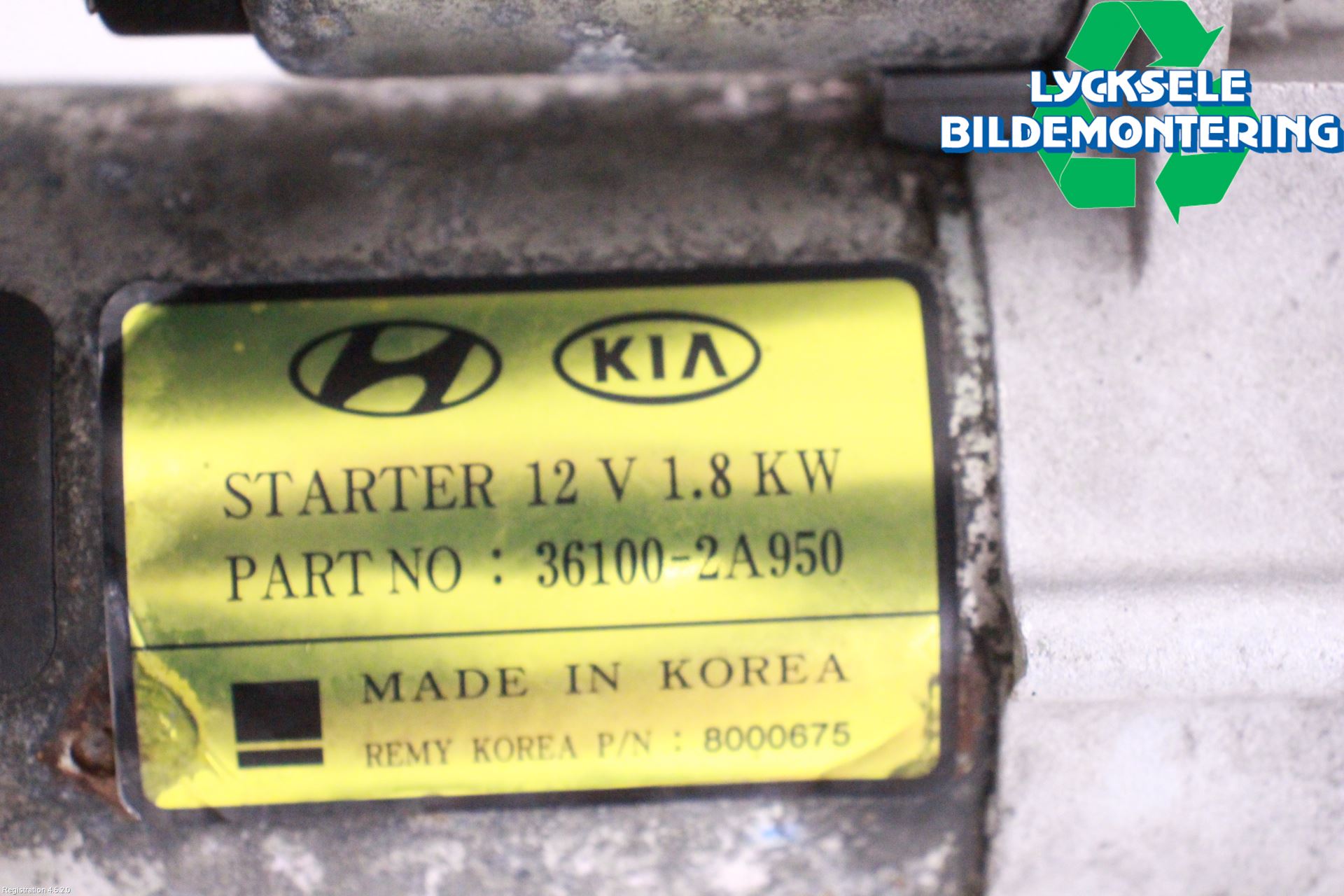 Kia SPORTAGE (QL) 16-21 Startmotor Diesel