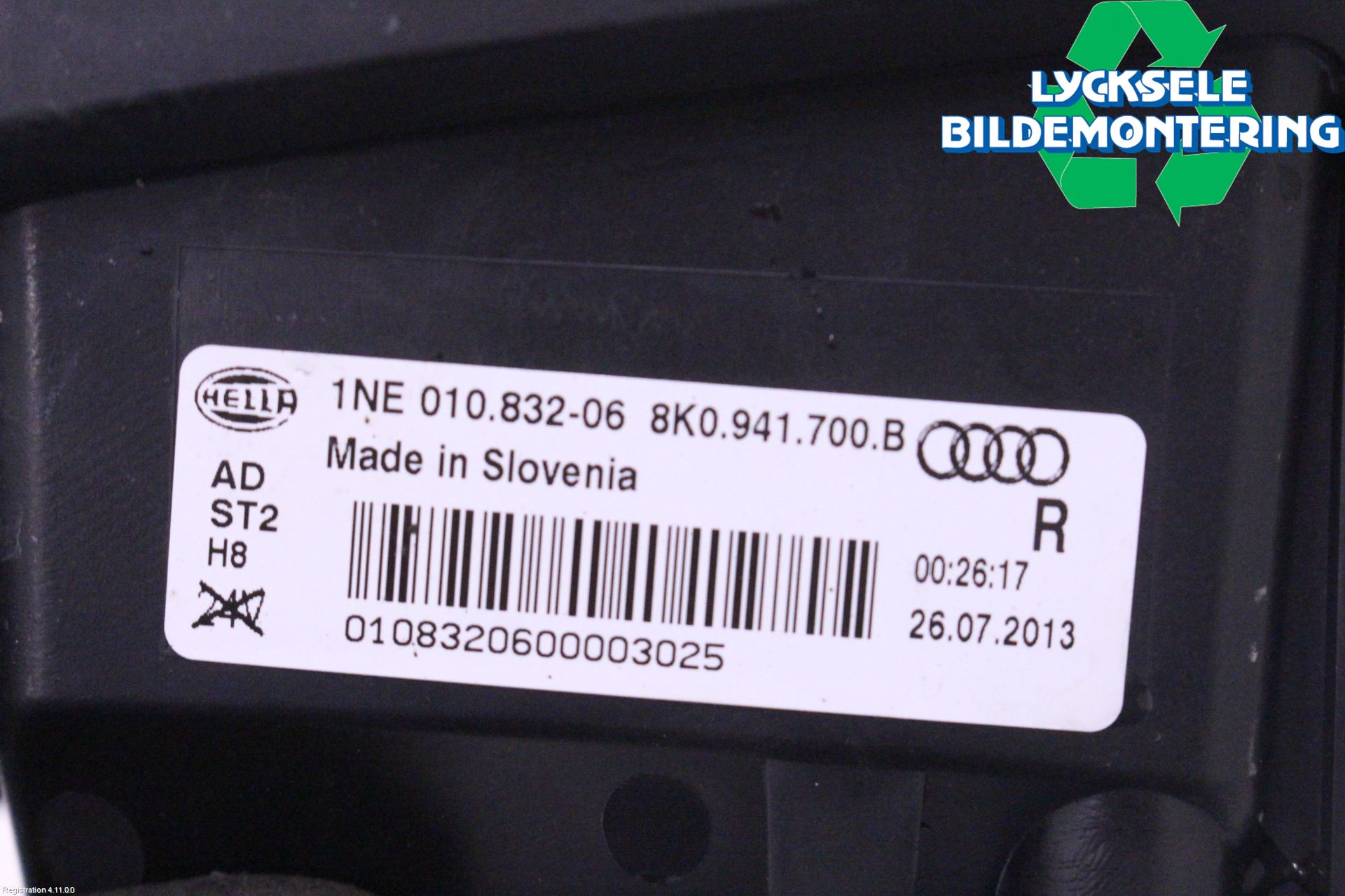 Audi A4 12-15 Dimljus-Varselljus Fram