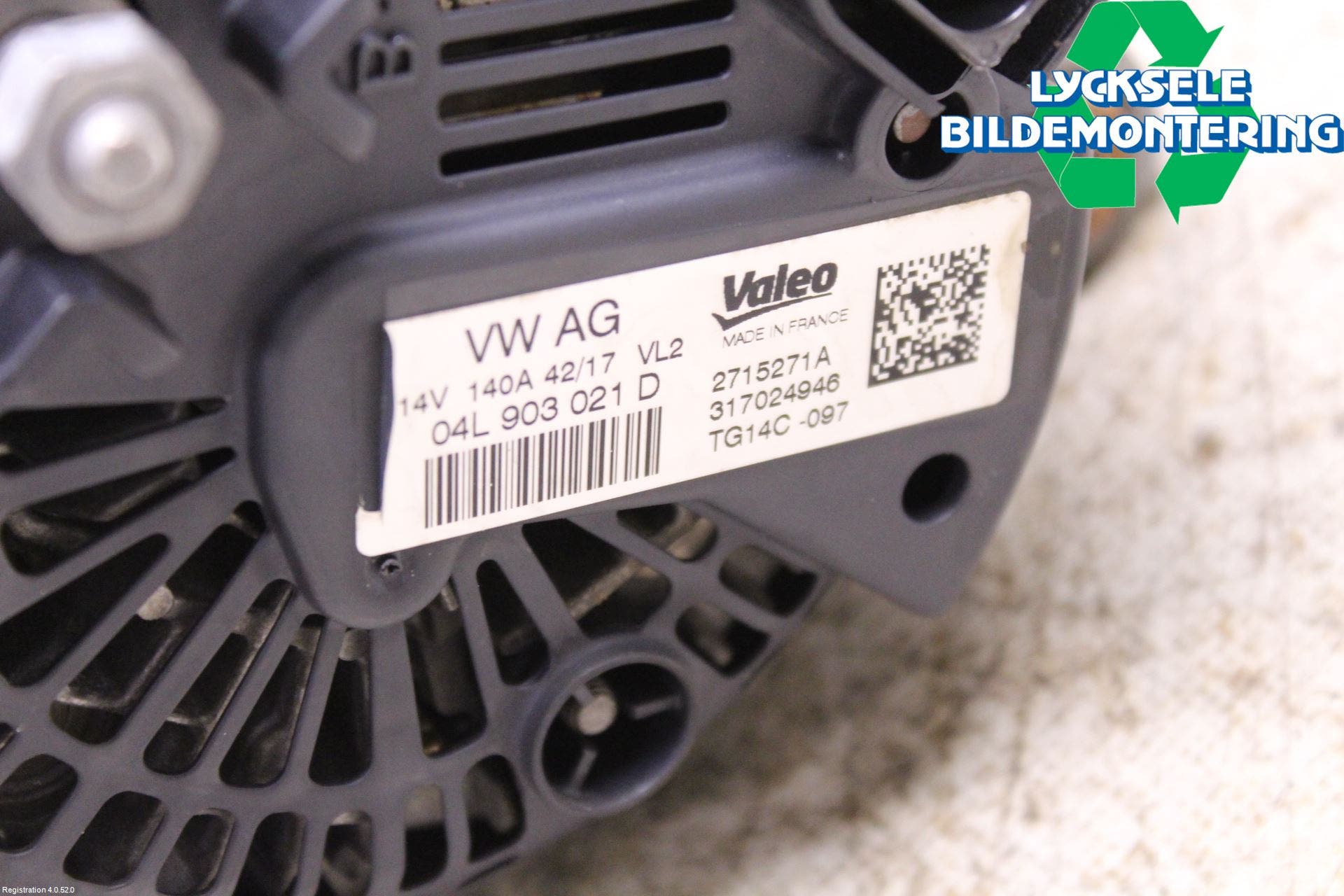 Volkswagen VW PASSAT 15-19 Generator