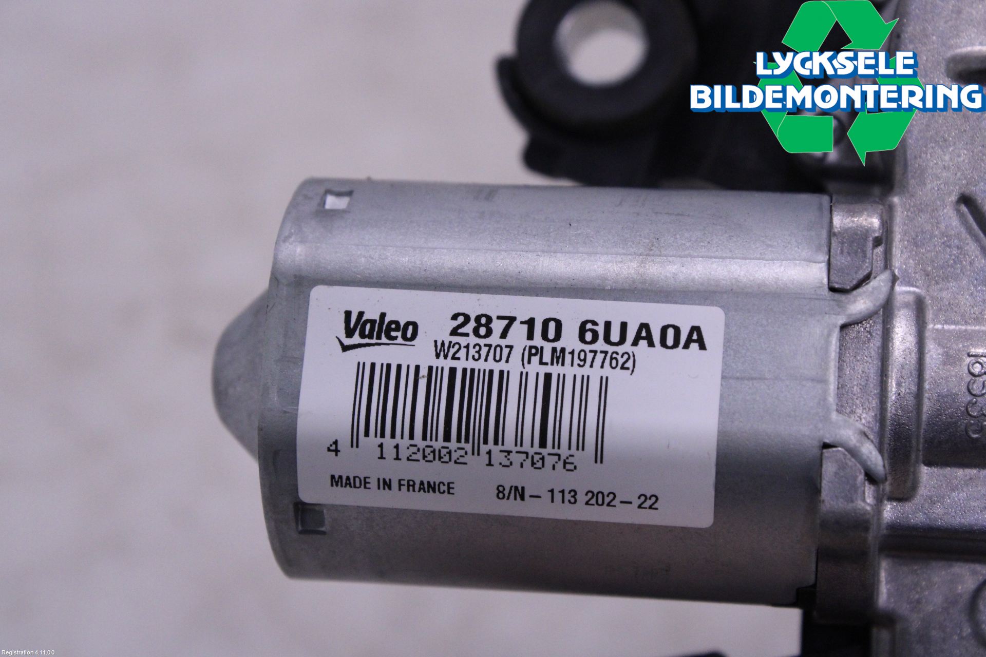 Nissan QASHQAI 21- Torkarmotor Baklucka