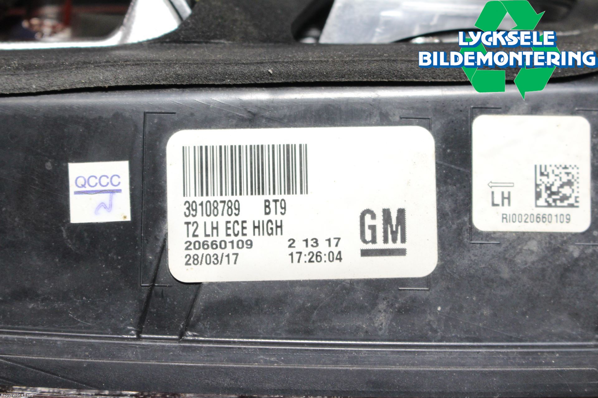 Opel INSIGNIA 17- Bakljus Lucka Vä