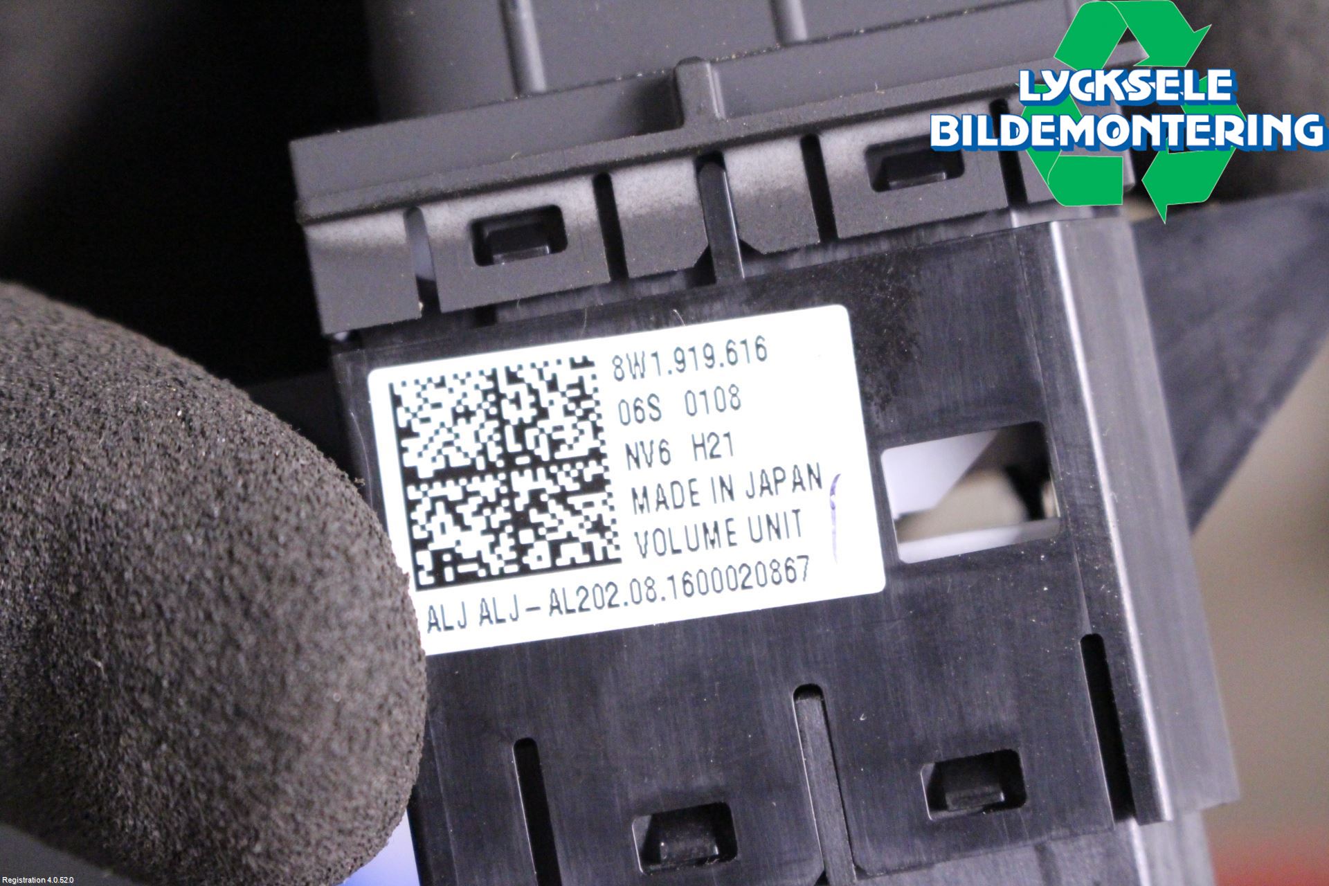 Audi A4/S4 B9 16-19 Strömställare Fader-Högtalare