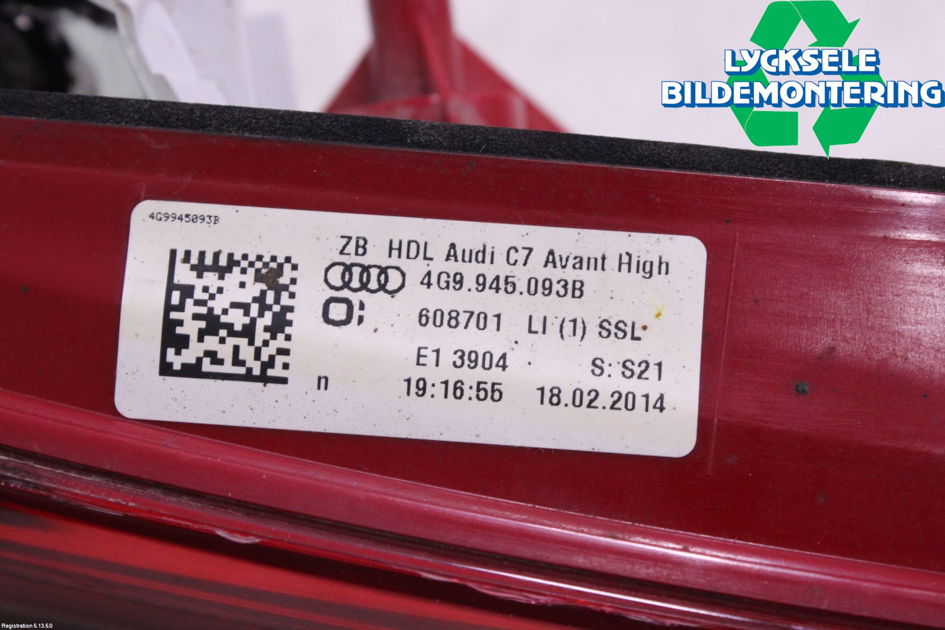 Audi A6 ALLROAD 12-18 Bakljus Lucka Vä