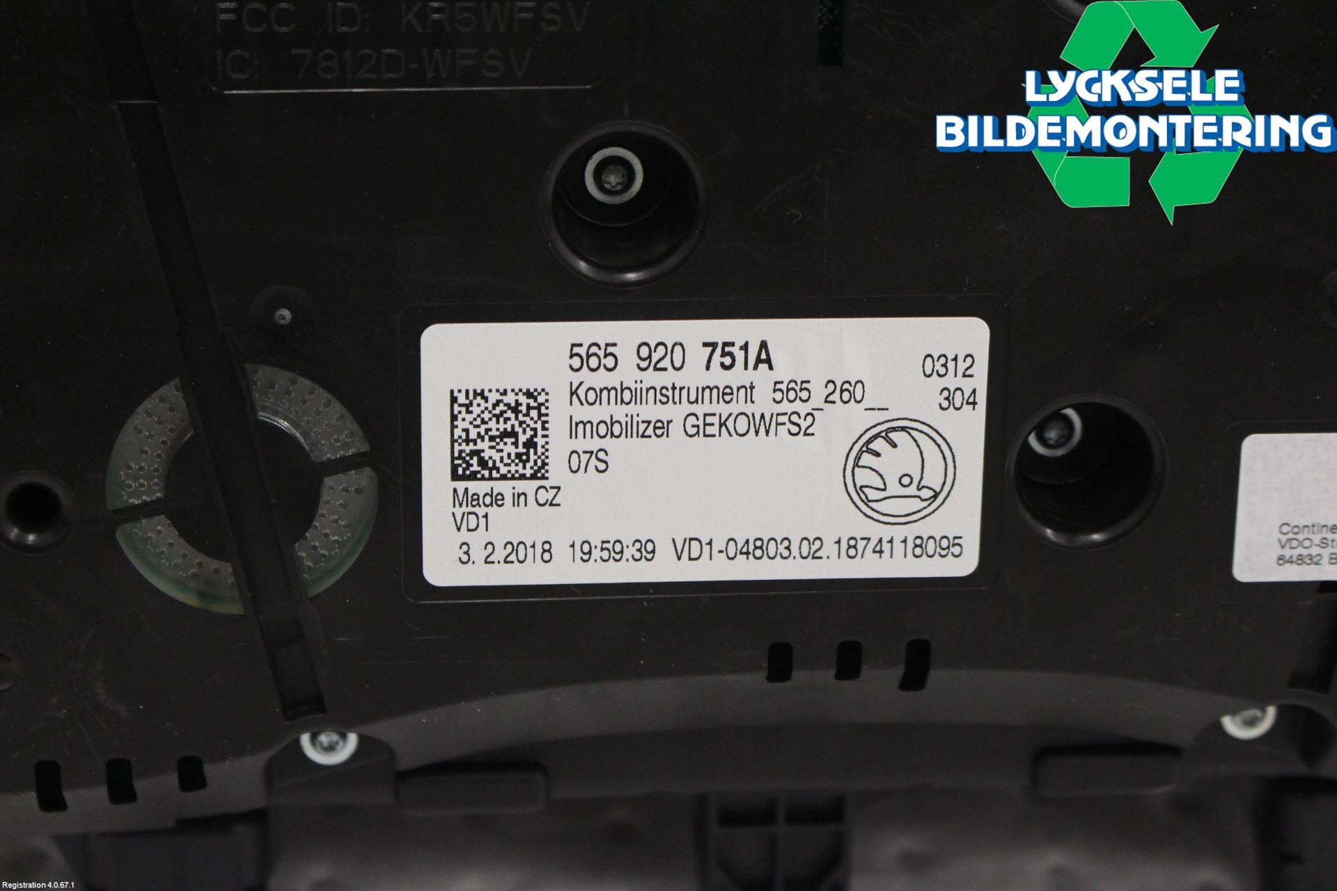 Skoda KODIAQ 17-24 Instrument Komb