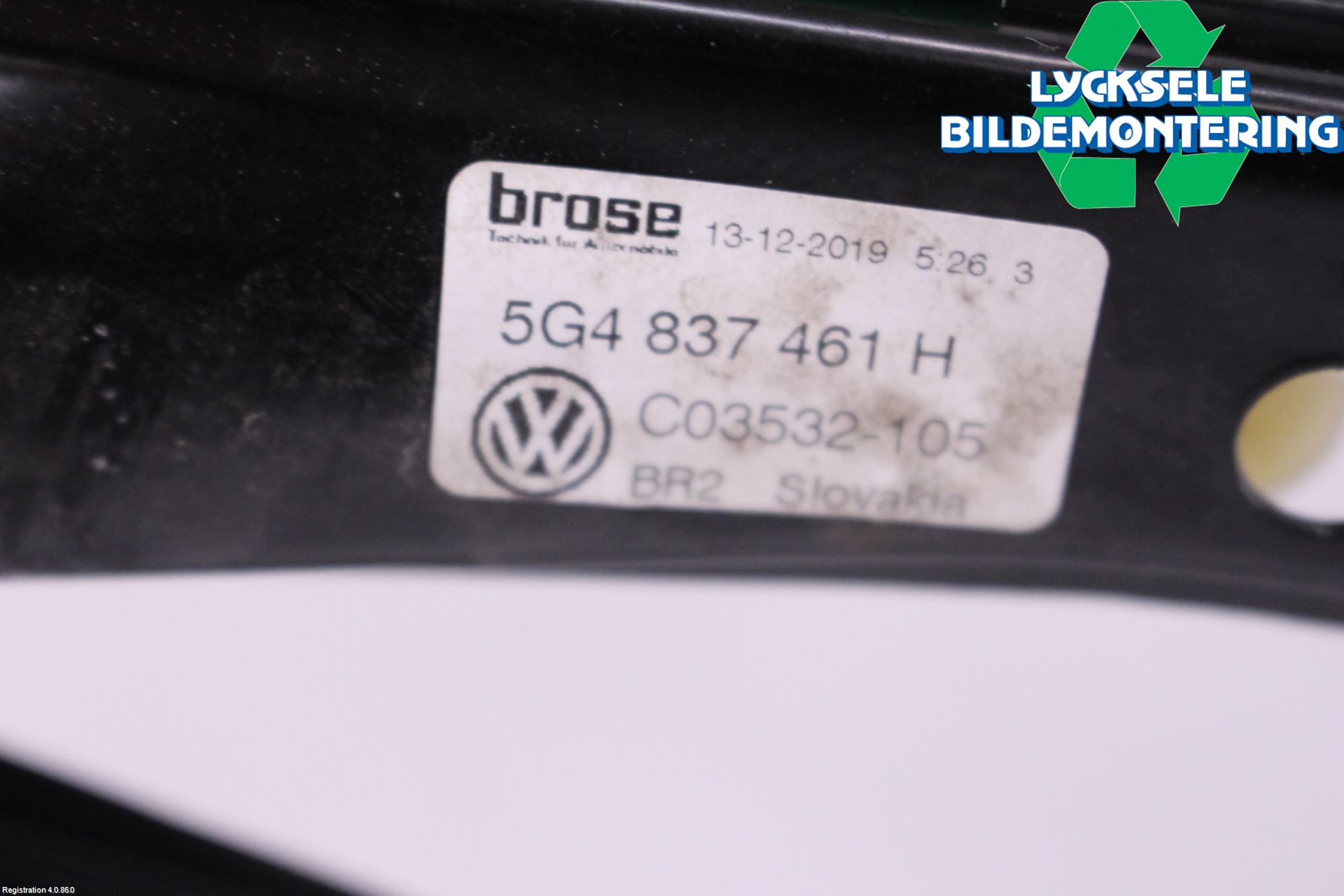 Volkswagen VW GOLF / E-GOLF VII 13-20 Fönsterhissmekanism