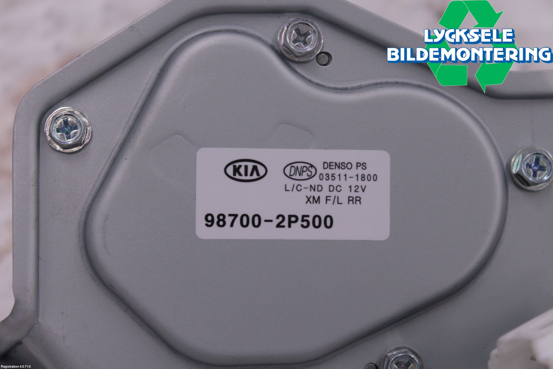 Kia SORENTO 10-14 Torkarmotor Baklucka