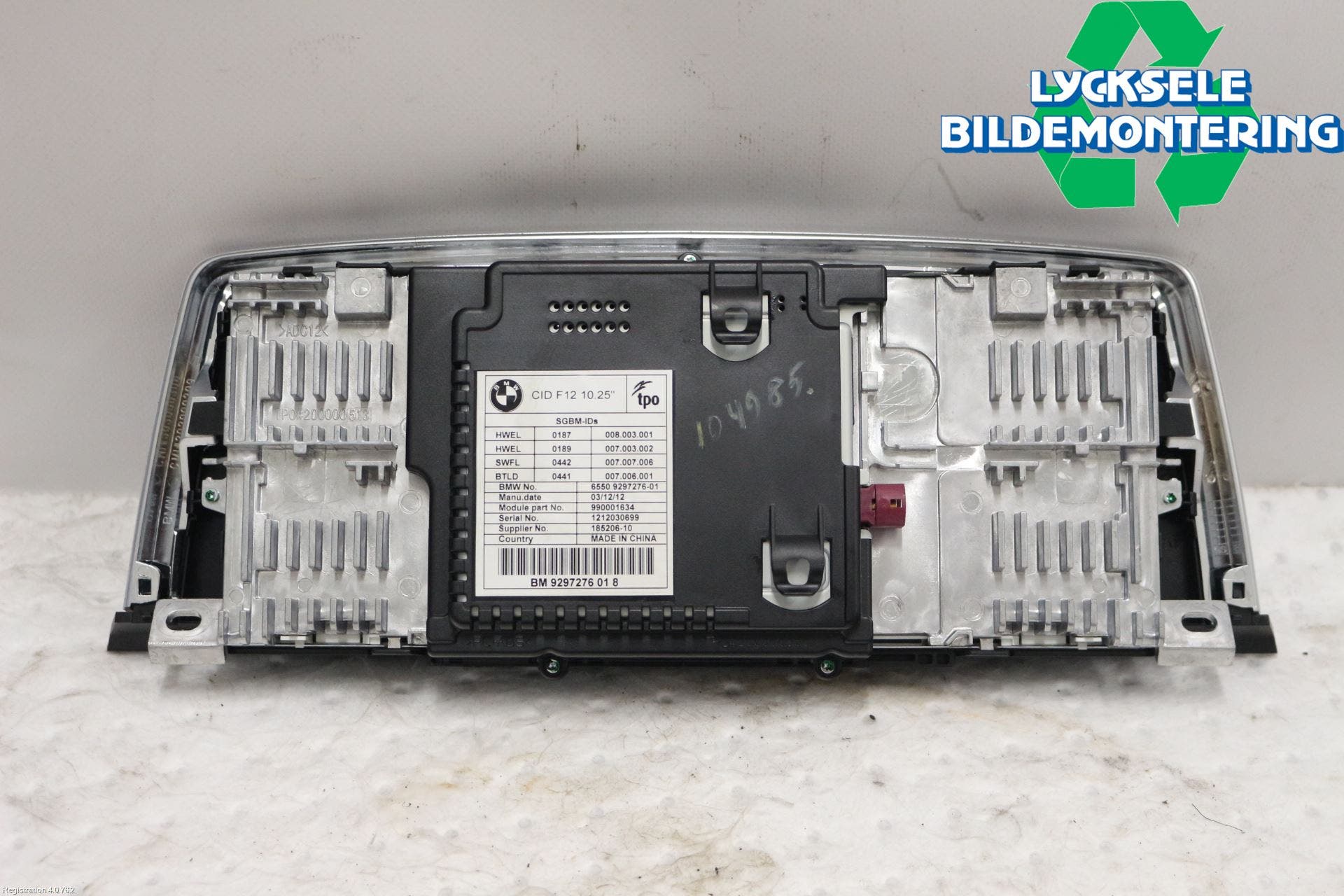 BMW 6 GRAN COUPÉ F06 12-19 Cd Radio - Multimediapanel