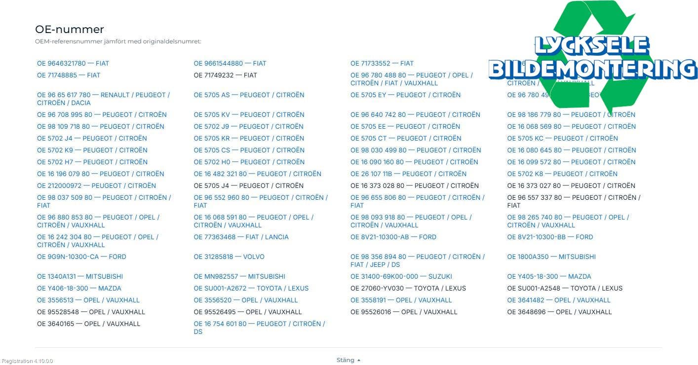 Peugeot 308 14-21 Generator