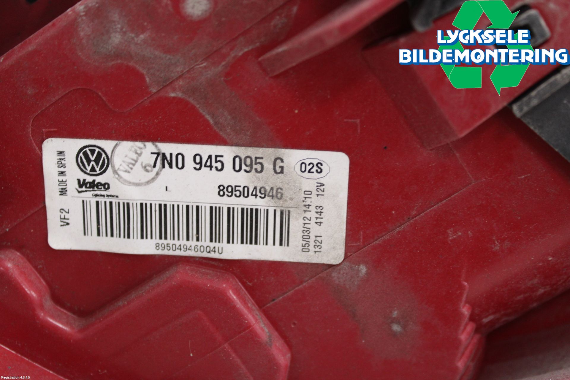 Volkswagen VW SHARAN 11- Bakljus Vänster