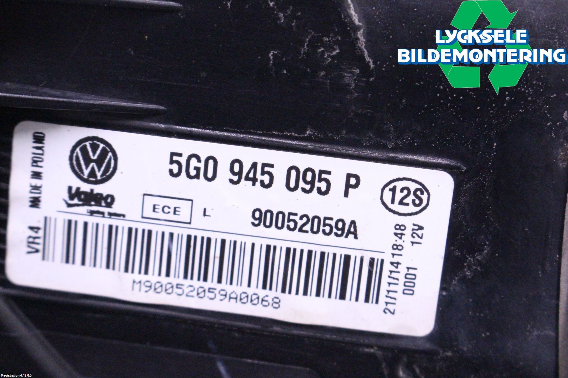 Volkswagen VW GOLF / E-GOLF VII 13-20 Bakljus Vänster