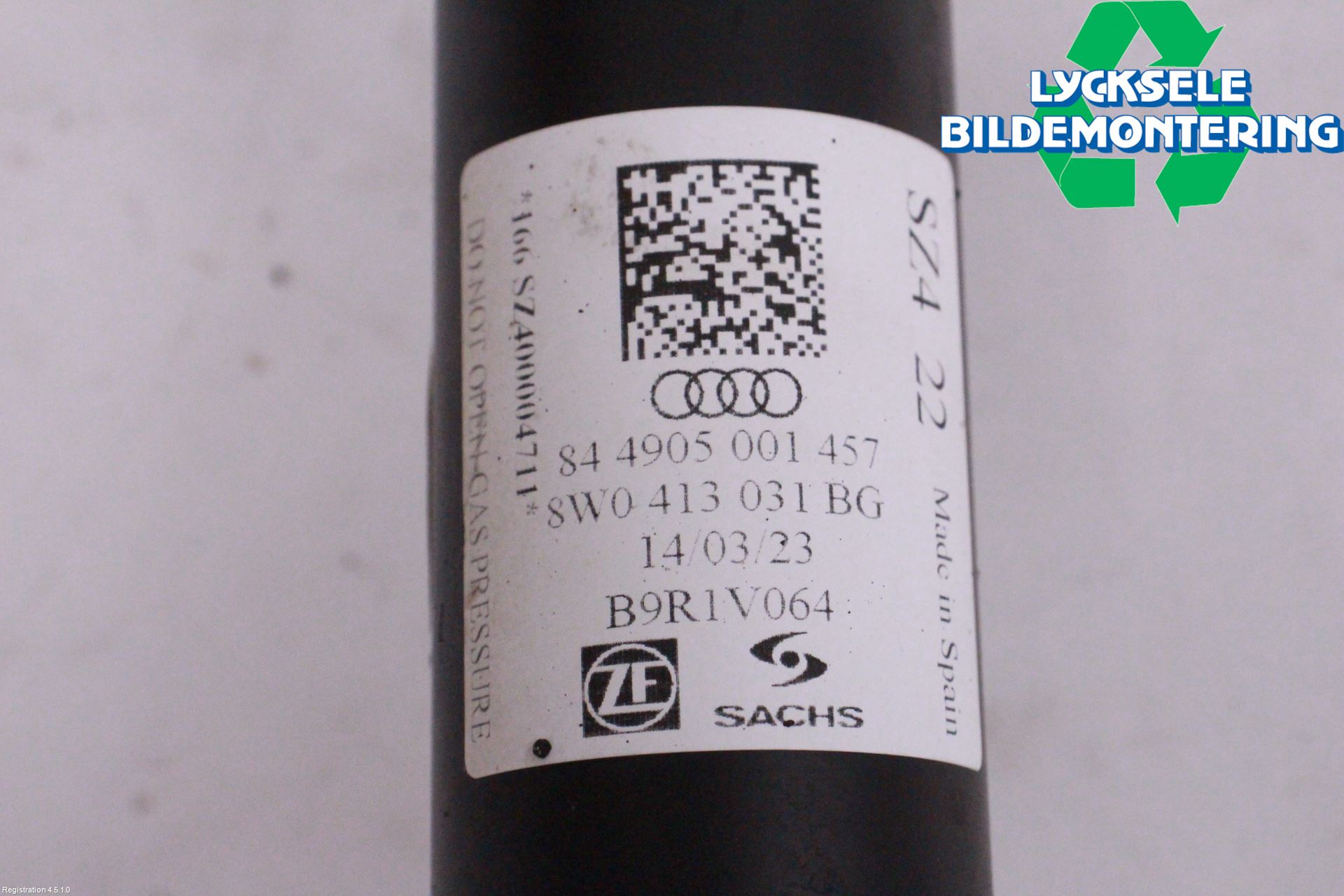 Audi A4/S4 B9 20- Fjäderben Fram Höger