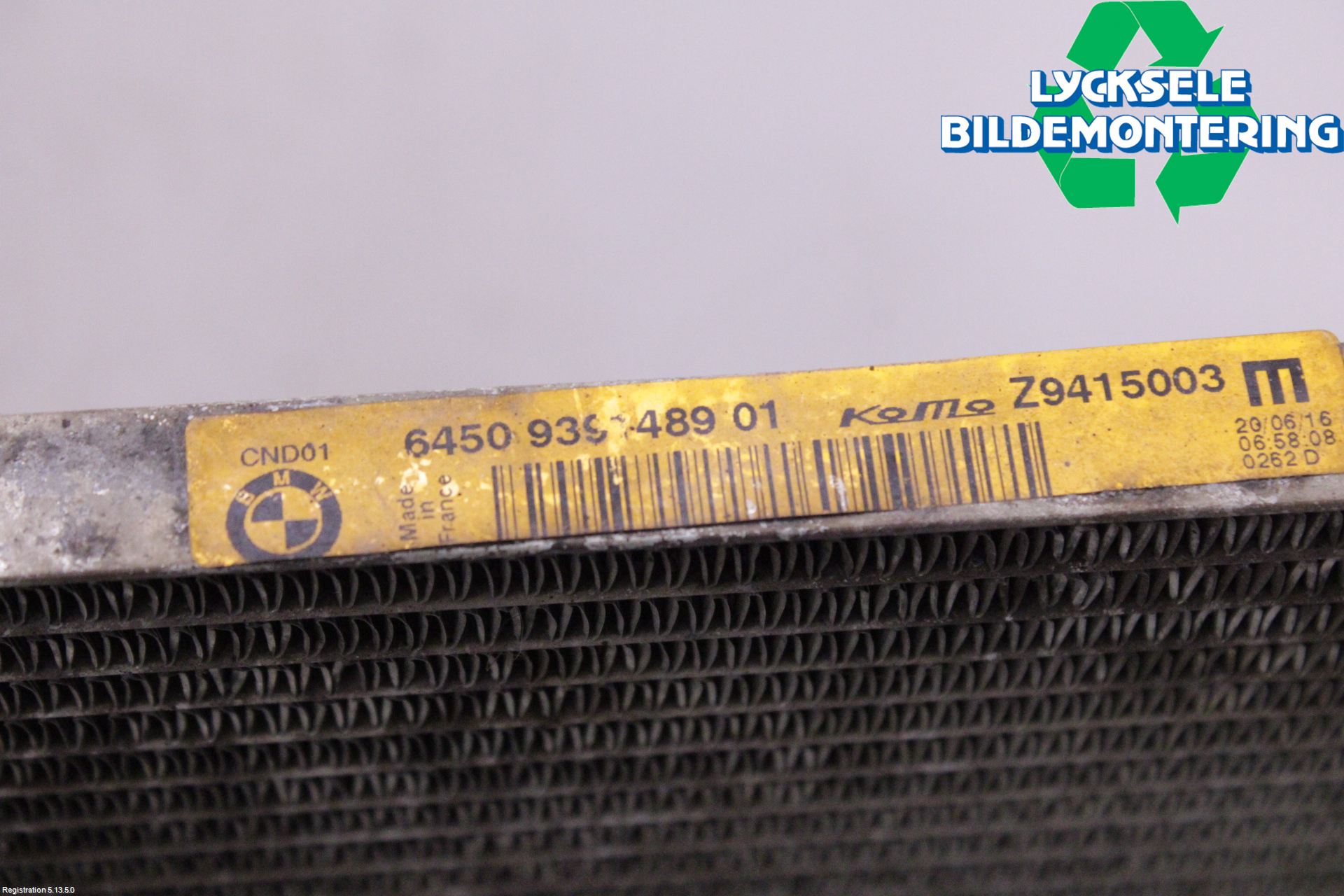 BMW 5 F10/F11/F18 09-17 Ac Kondensor-Kylare