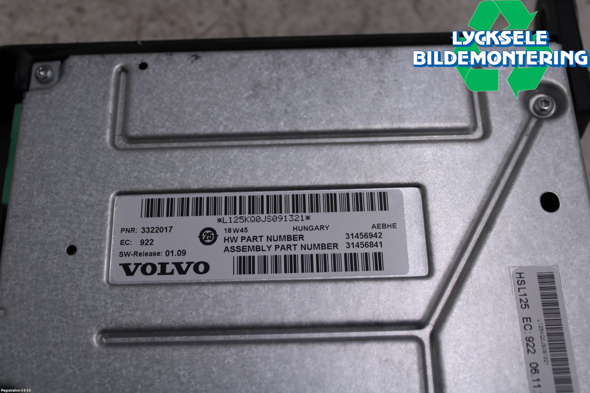 Volvo V60 19- Radio-Stereo Förstärkare