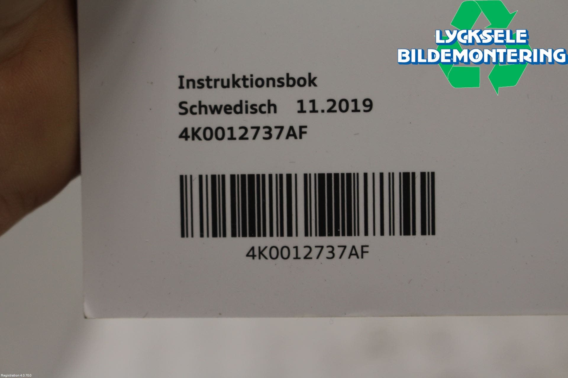 Audi A6 F2/C8 19- Instruktionsbok