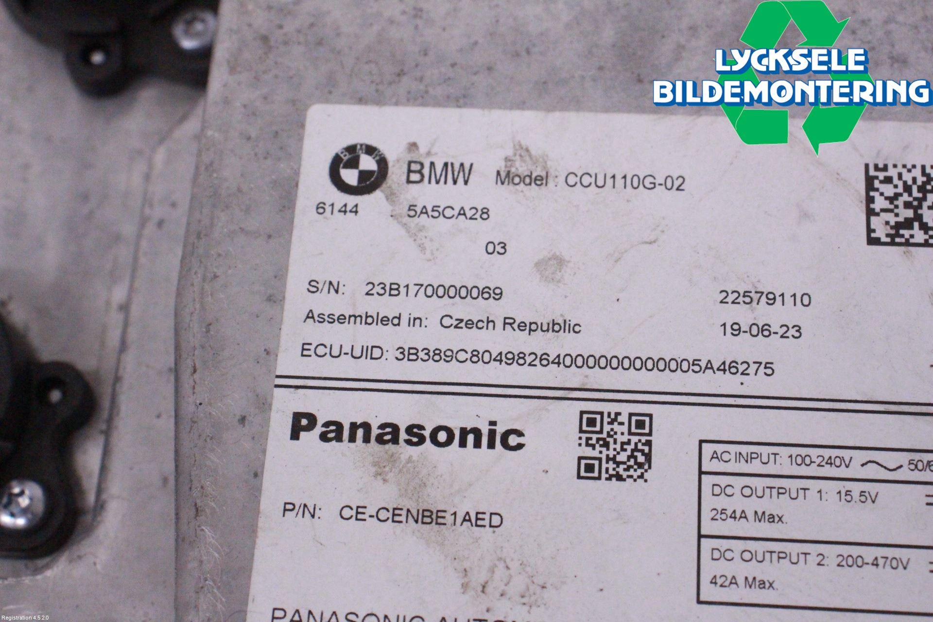 BMW 4/i4 G26 GRAN COUPÉ 21- Batteriladdare Högspänning