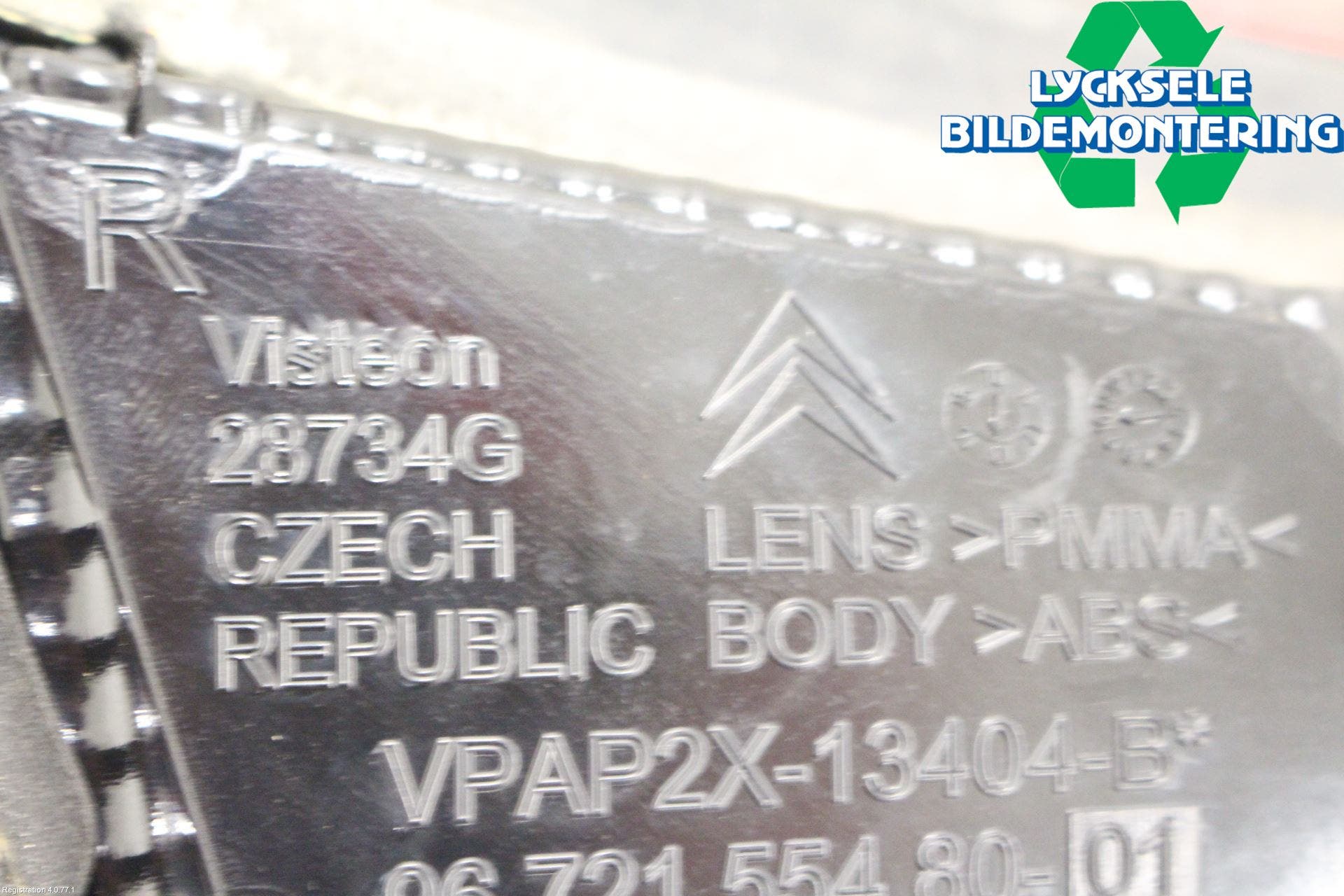 Citroen C4 II 11-18 Bakljus Lucka Hö