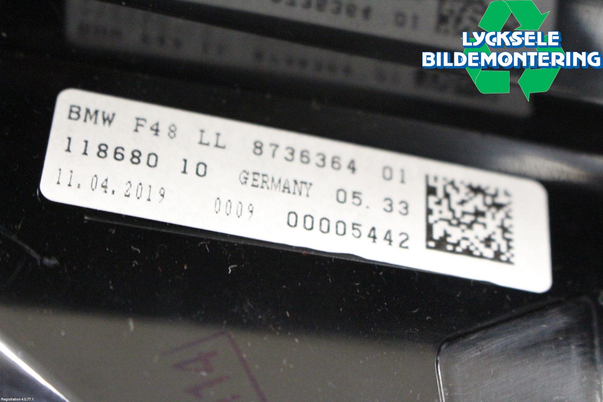 BMW X1 F48 15-22 Bildskärm