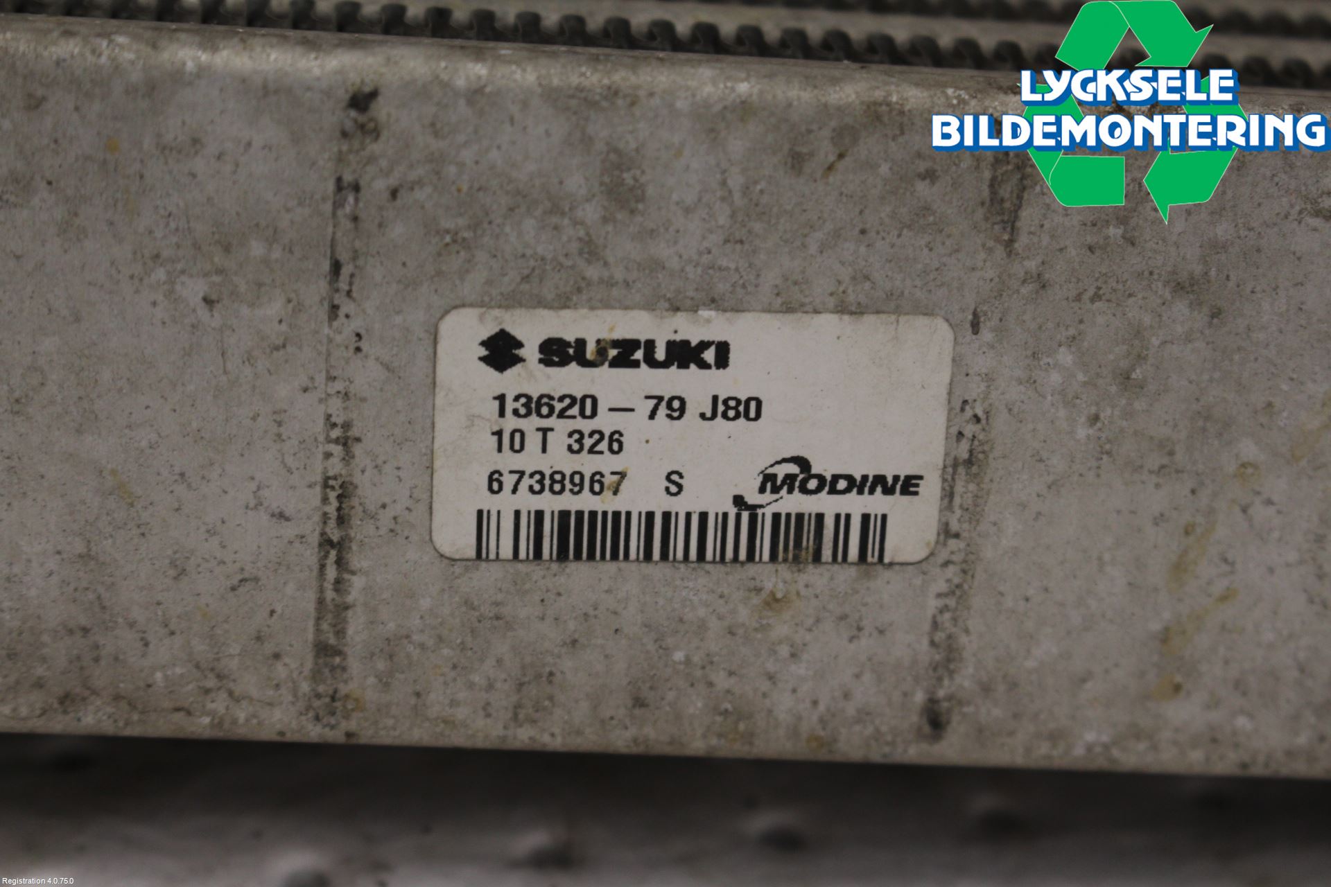 Suzuki SX4 10-13 Laddluft-Intercooler Kyl