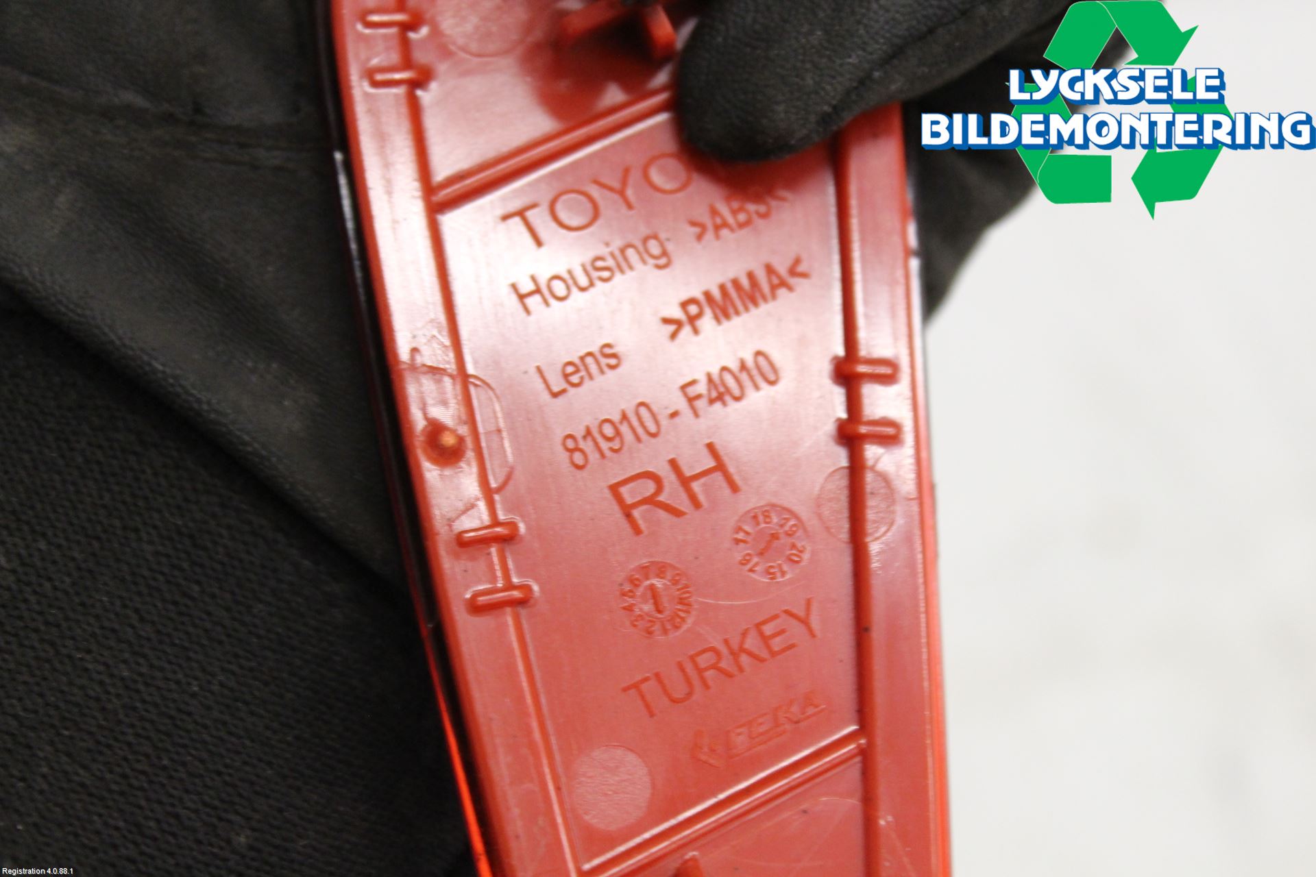 Toyota C-HR 16-23 Dimljus/Reflex Bak