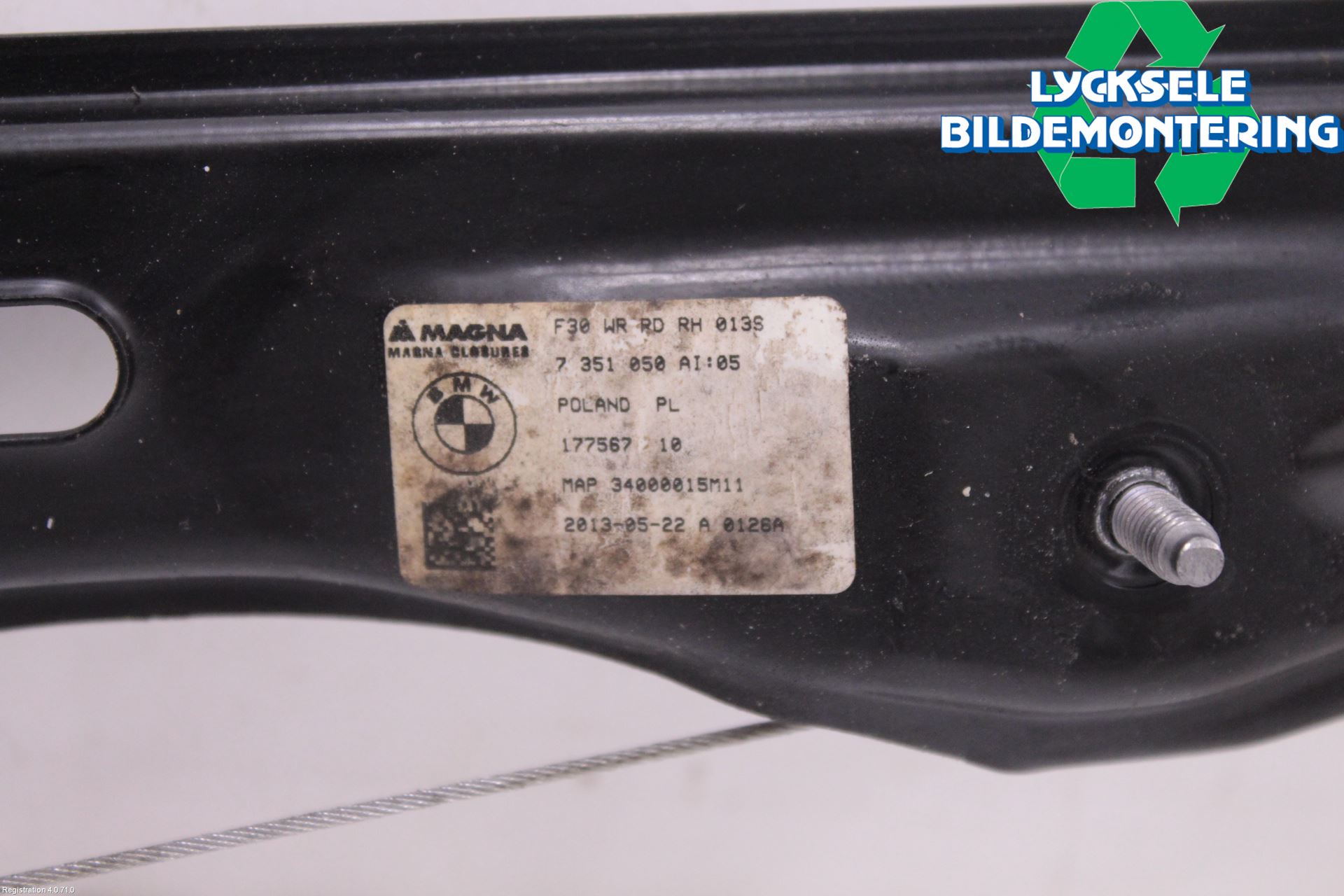 BMW 3 F30/F31/F80 12-19 Fönsterhiss El Kompl
