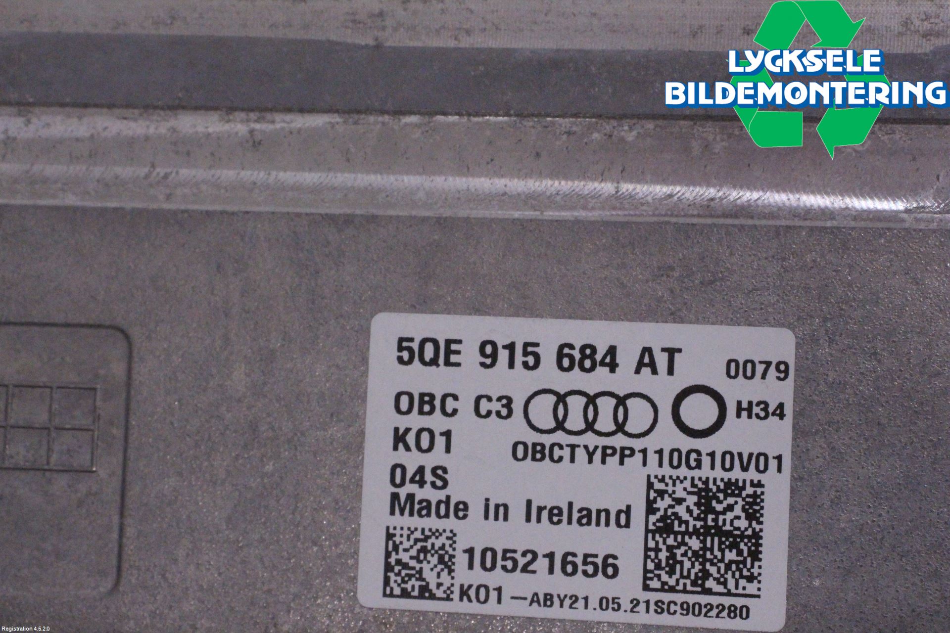 Audi E-TRON, S GE 19- Batteriladdare Högspänning