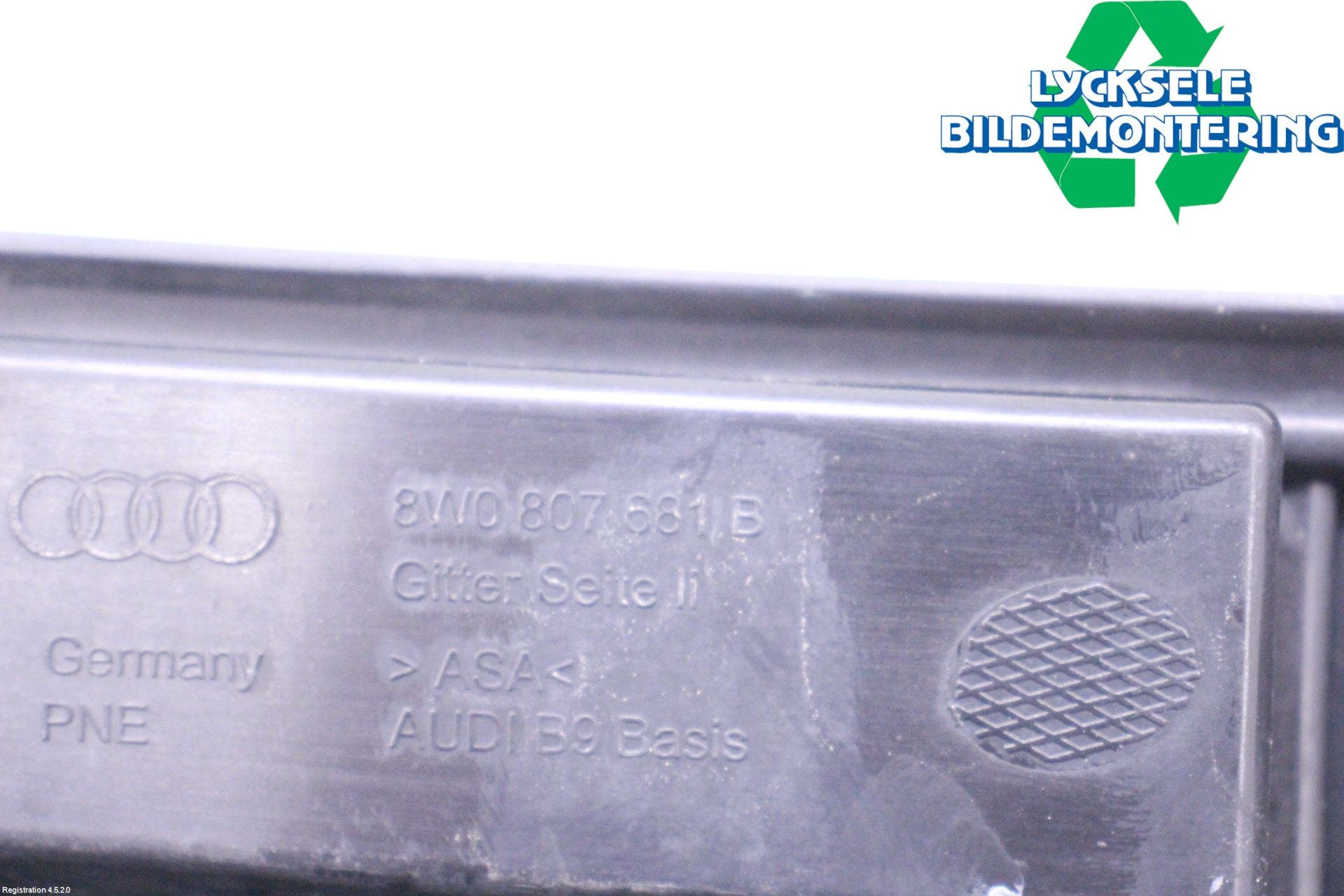 Audi A4/S4 B9 16-19 Grilldel Vänster