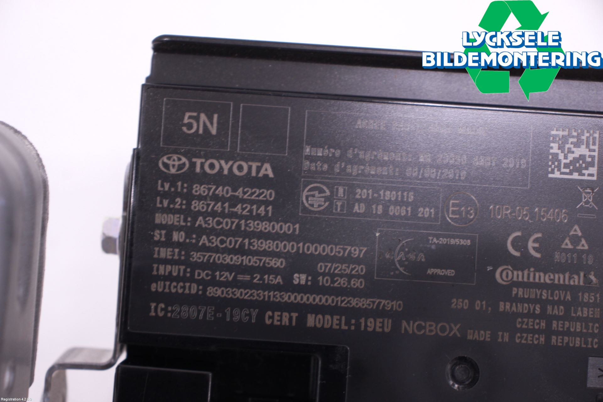 Toyota RAV4 19- Styrenhet Tal