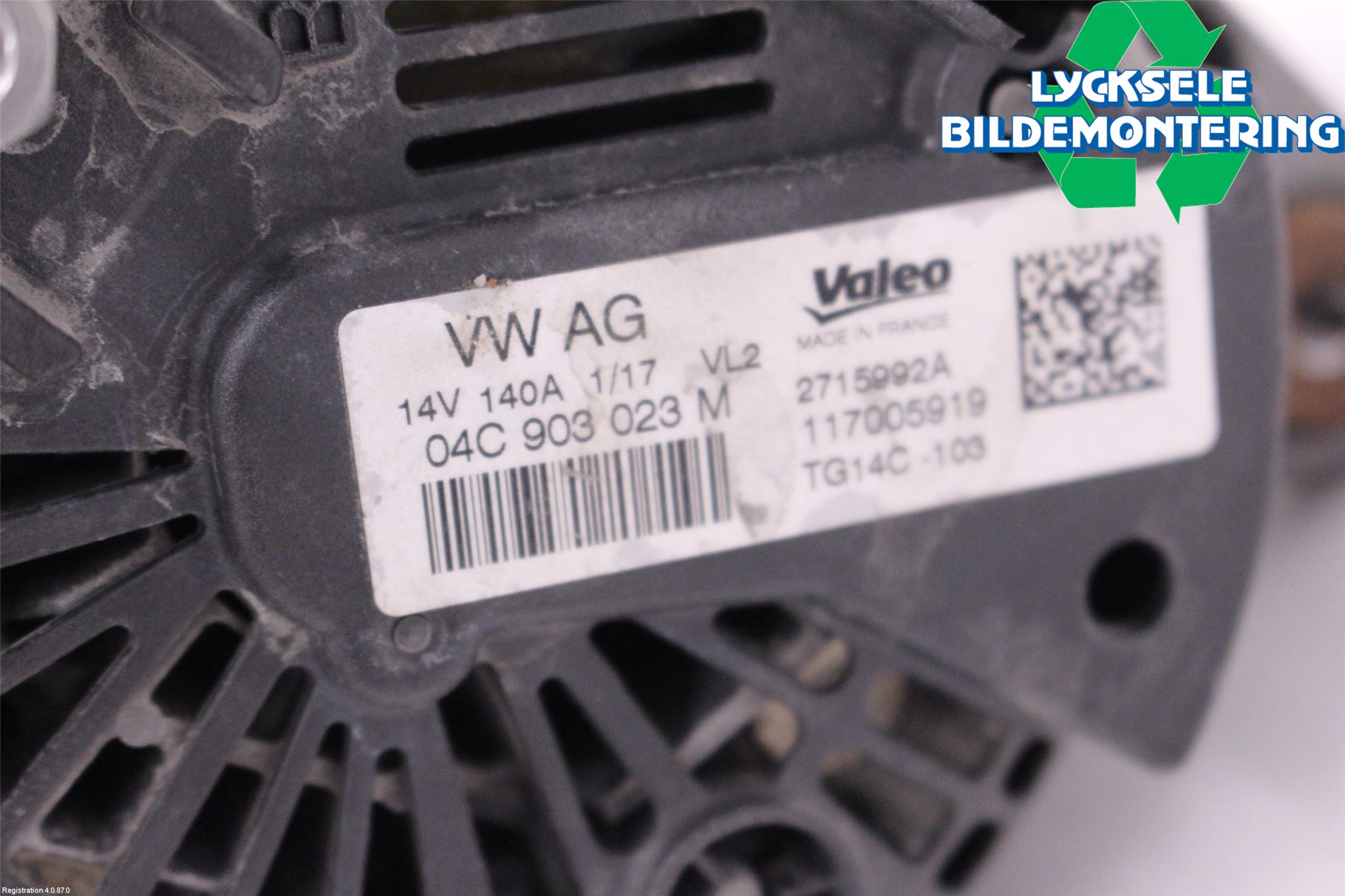 Volkswagen VW GOLF / E-GOLF VII 13-20 Generator