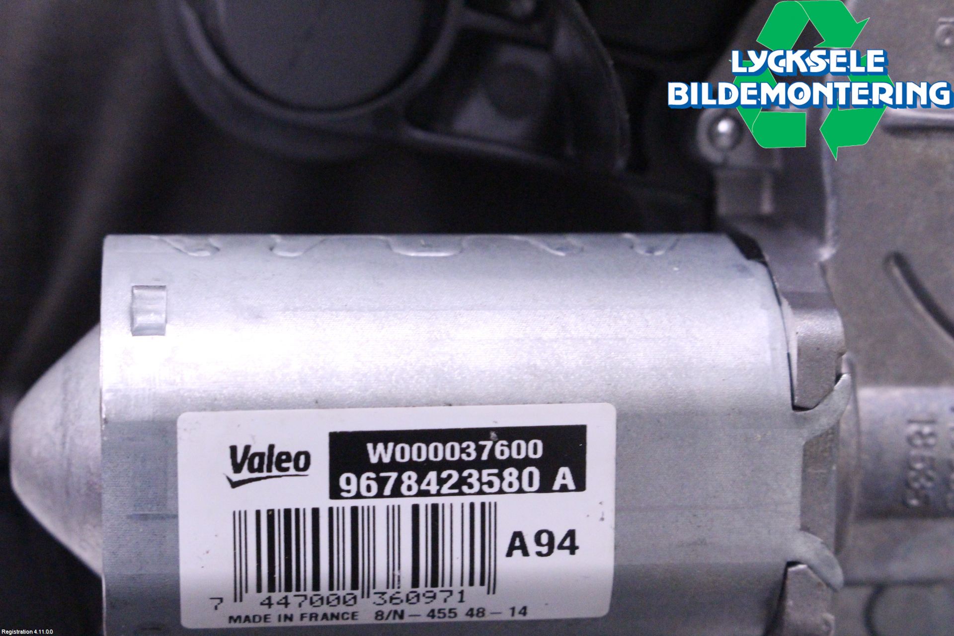 Peugeot 2008 13-20 Torkarmotor Baklucka