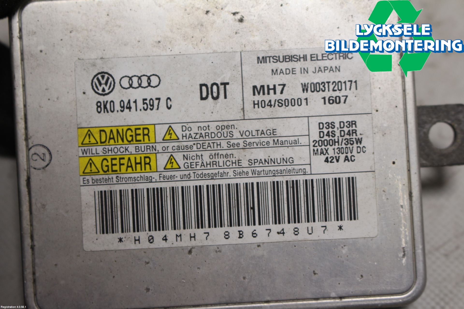 Audi A4/S4 08-11 Styrenhet Strålkastare