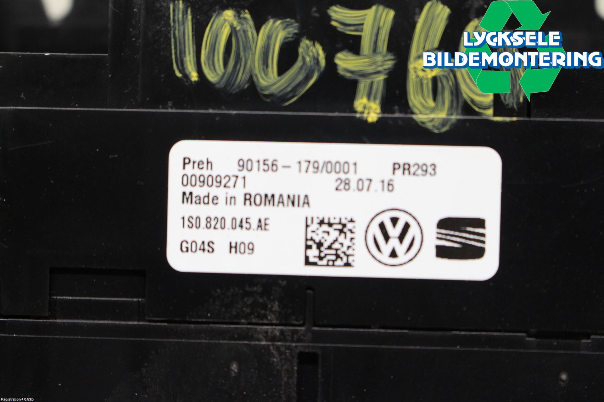 Volkswagen VW UP! / E-UP! Ac Styrenhet Ac Manöveren