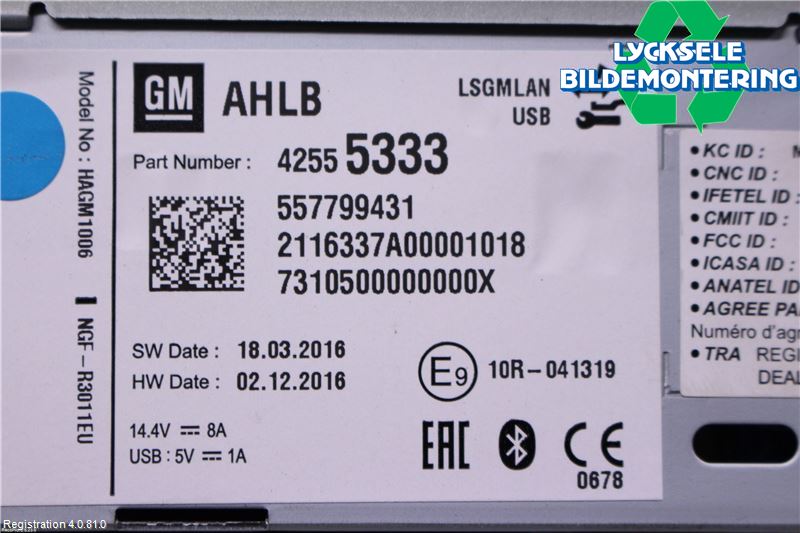 Opel MOKKA 13-20 Cd Radio - Multimediapanel