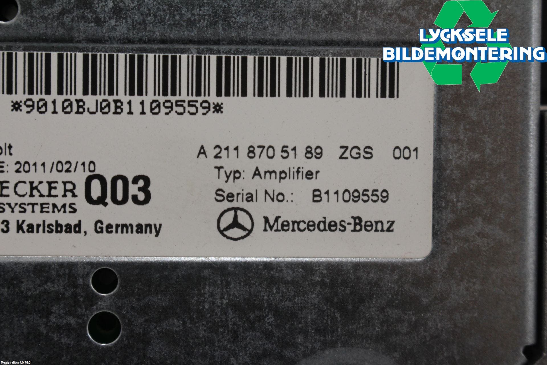 Mercedes-Benz MB E-KLASS (W212) 09-16 Radio-Stereo Förstärkare