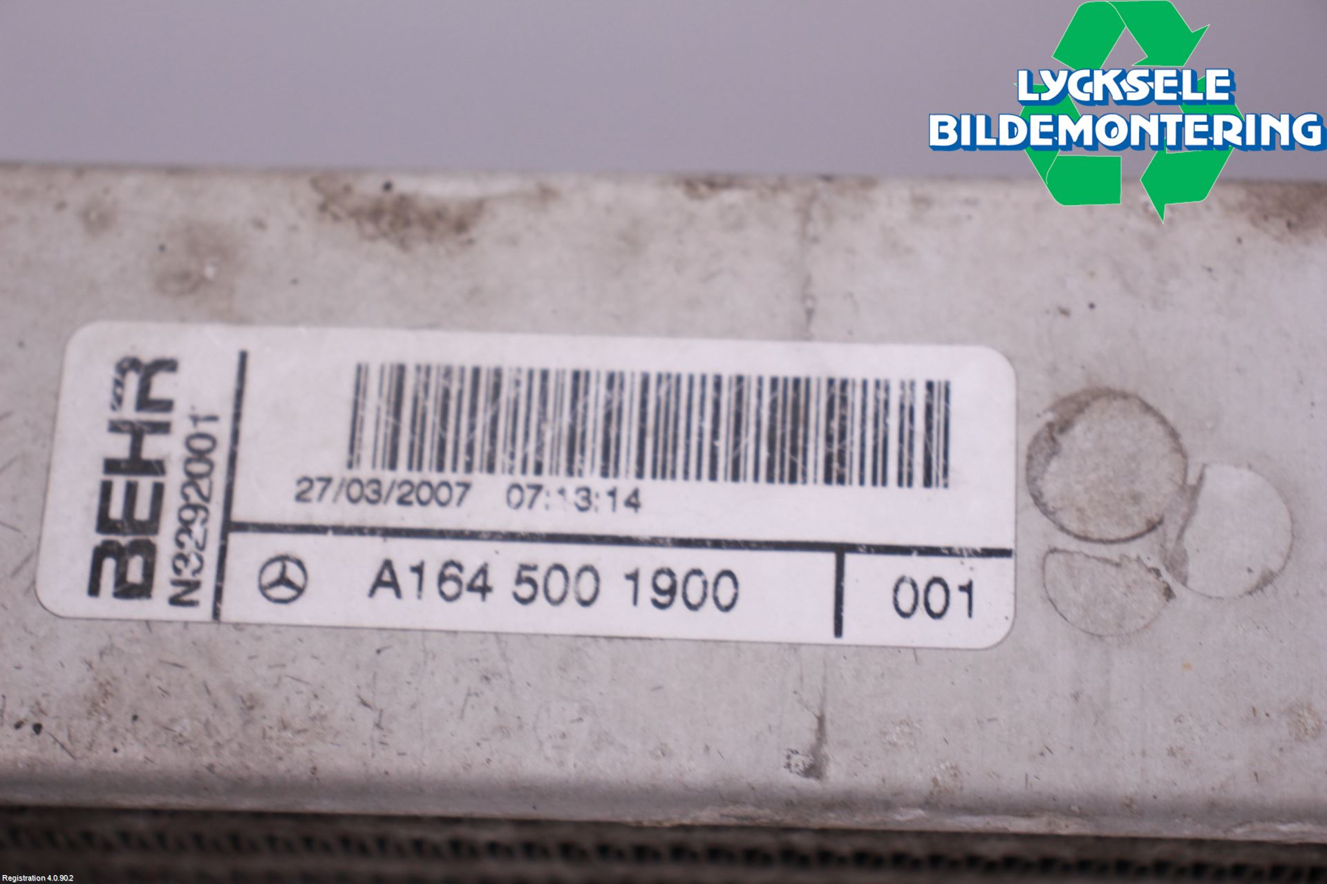 Mercedes-Benz MB R-KLASS (W251) 05-13 Laddluft-Intercooler Kyl
