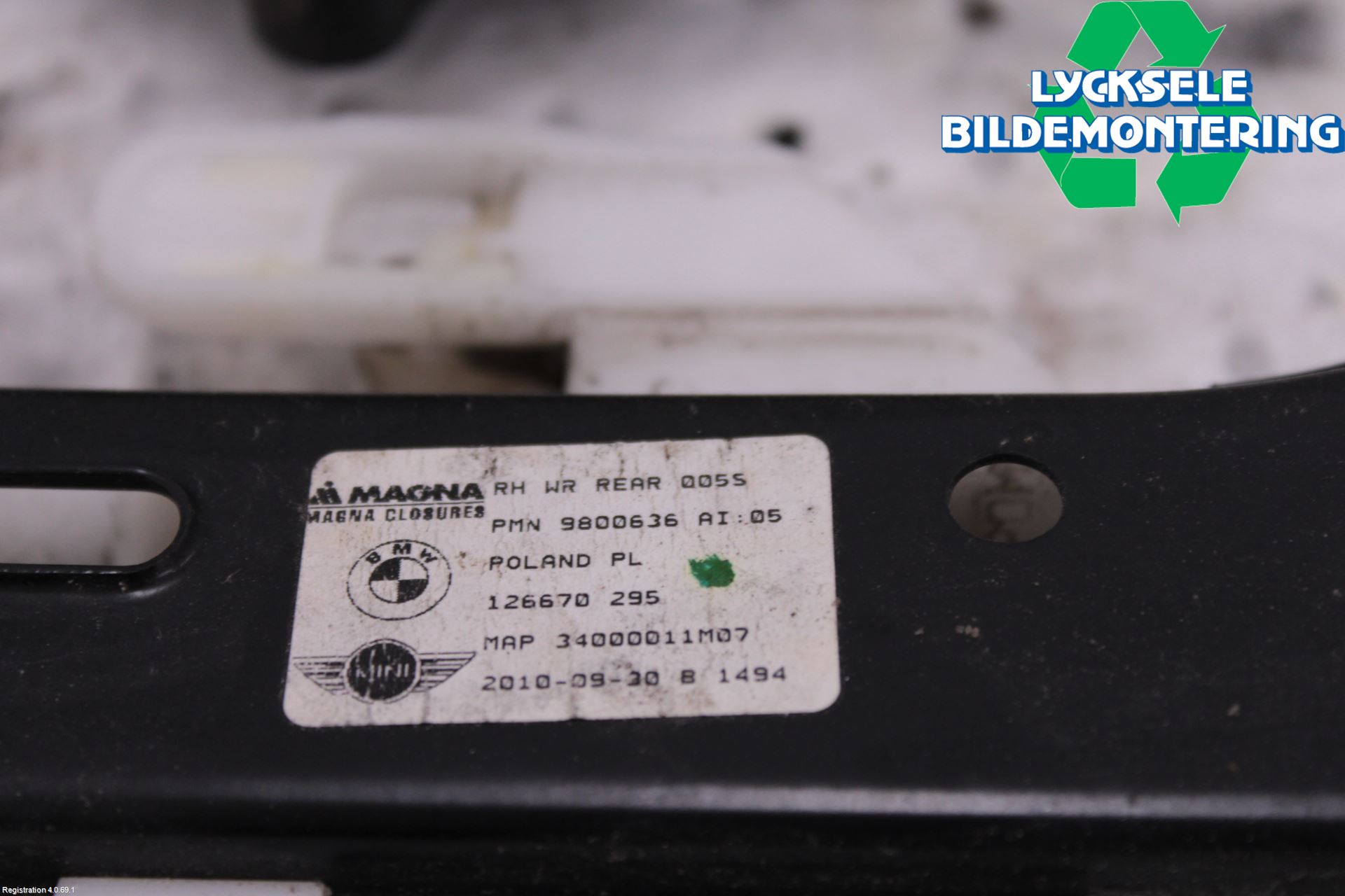 Mini COUPE R56 05-14 Fönsterhiss El Kompl