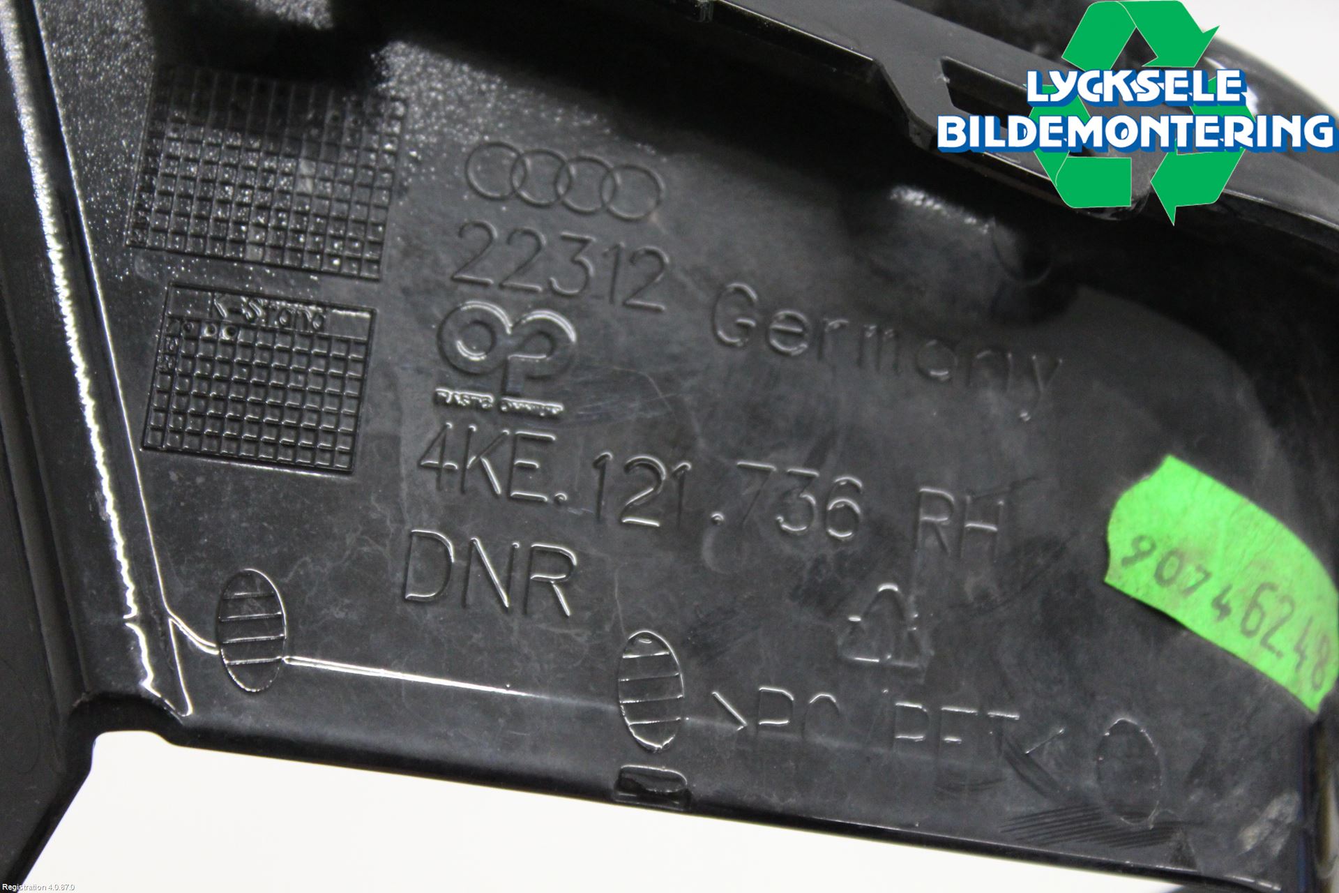 Audi E-TRON, S GE 19- Deflektor Plåt-Plast Kylning