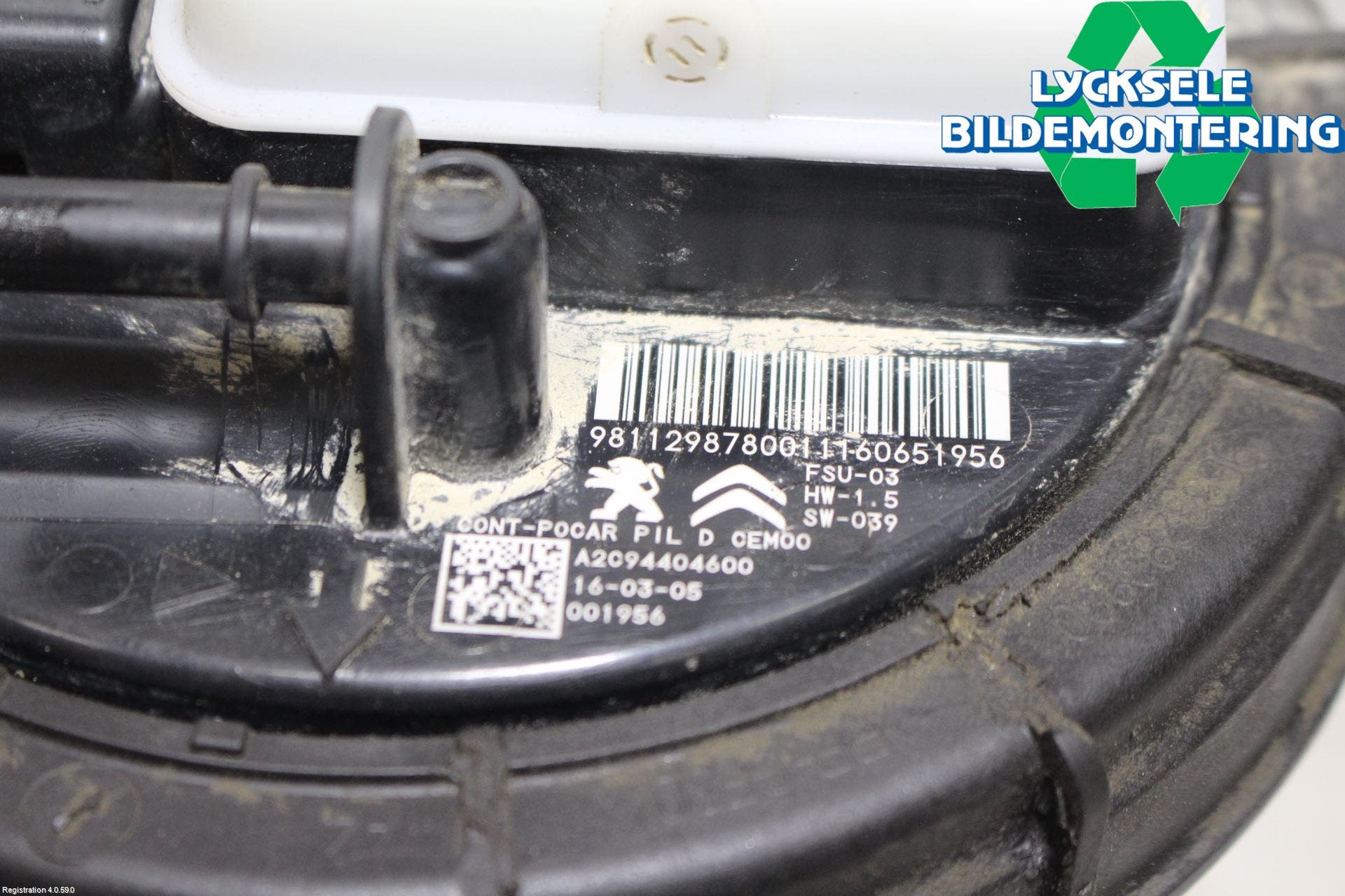 Citroen BERLINGO 08-18 Bränslepump El