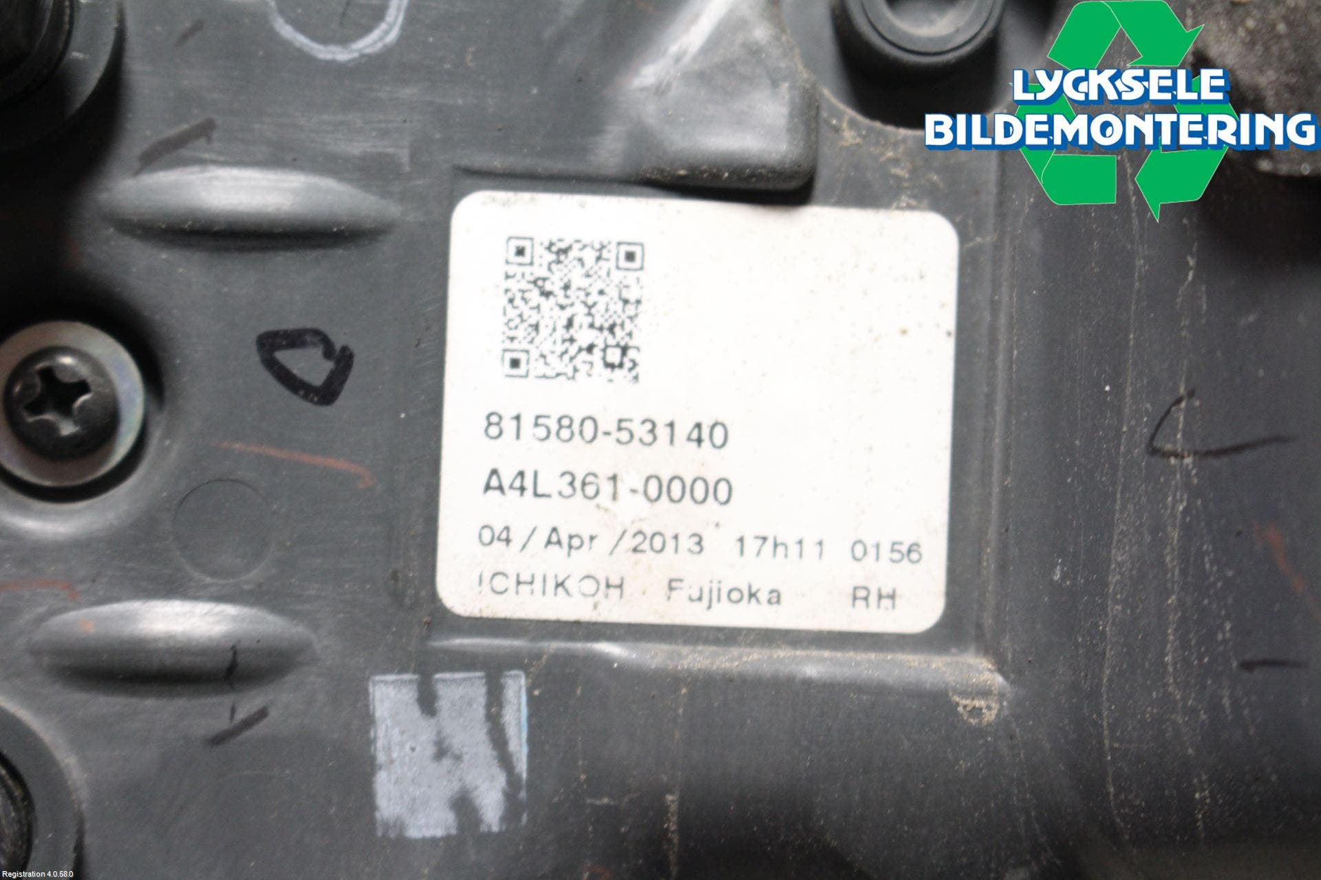 Lexus IS 250/350 14-20 Bakljus Lucka Hö