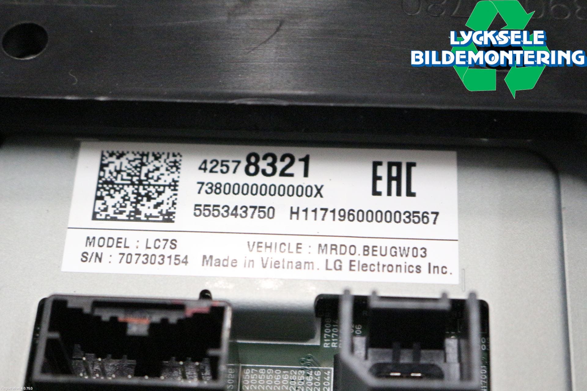 Opel ASTRA K 16-22 Bildskärm