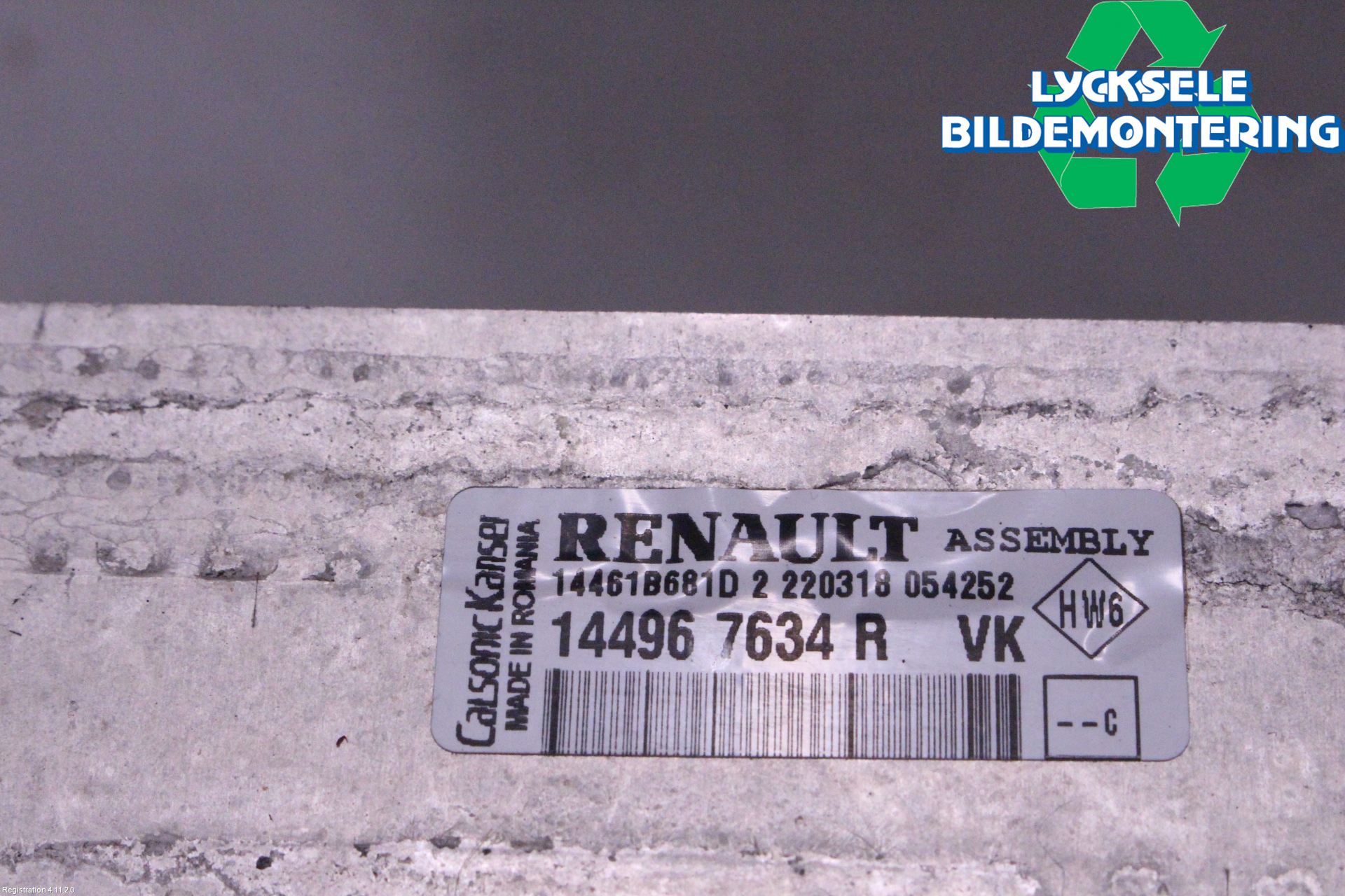 Dacia DUSTER 18-24 Laddluft-Intercooler Kyl