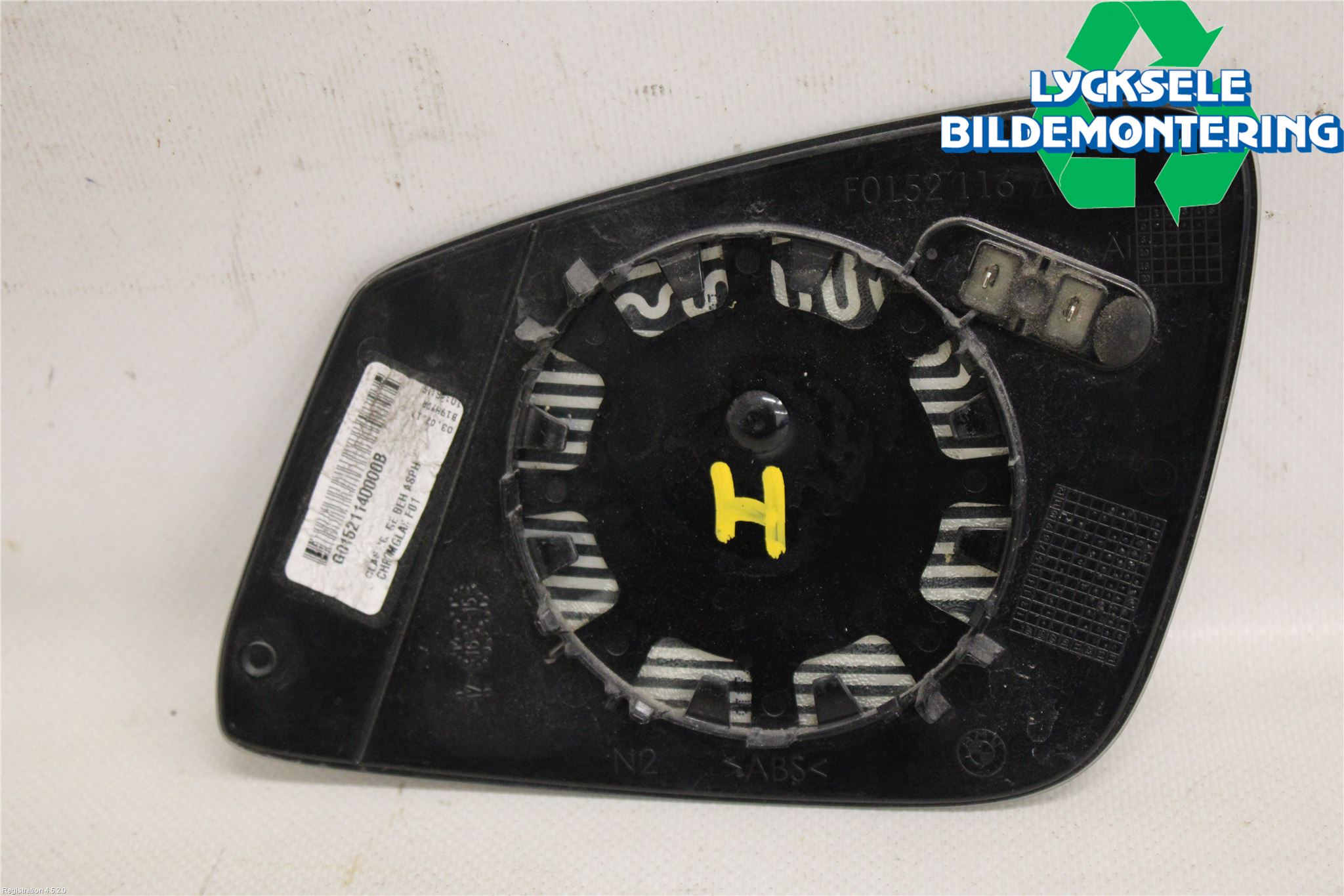 BMW 5 F10/F11/F18 09-17 Spegelglas Hö